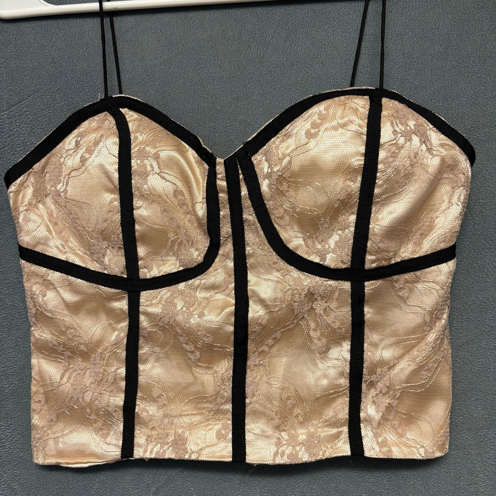Other A+ Lace Corset Blouse Lingerie Layered Spaghetti Strap Size S / US 4 / IT 40 - 4 Thumbnail