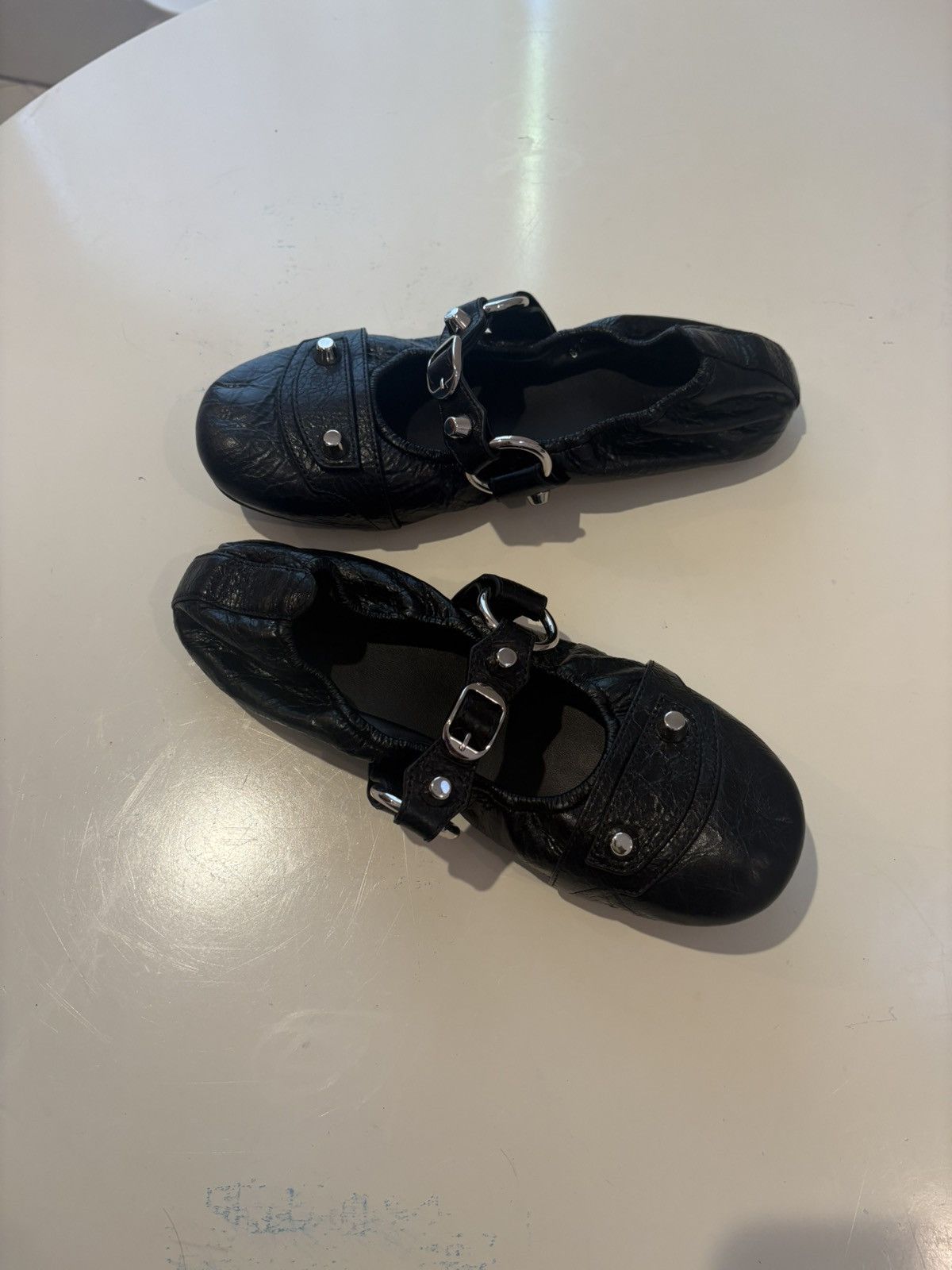 Balenciaga WOMEN’S CITY BALLERINA IN BLACK/SILVER Size US 7 / IT 37 - 7 Thumbnail