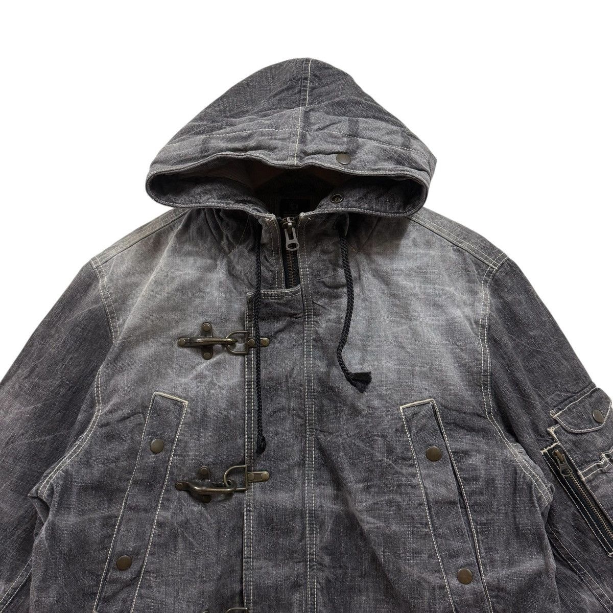 If Six Was Nine Allix Design Fireman Hoodie Denim Jacket Japanese Brand Size US L / EU 52-54 / 3 - 4 Thumbnail