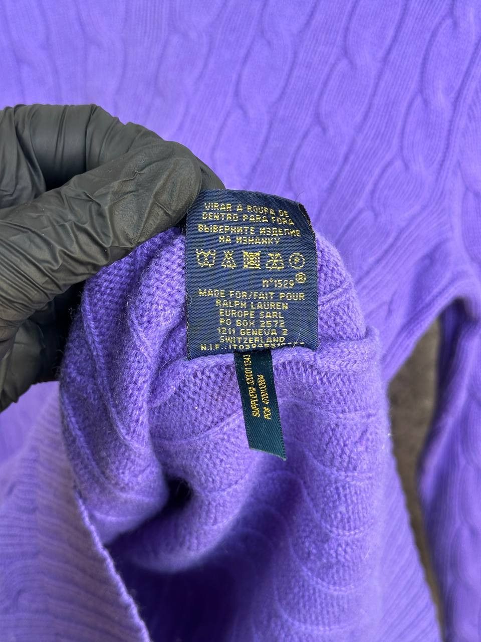 Polo Ralph Lauren Polo Ralph Lauren 100% Cashmere Cable Knit Purple Sweater Size S / US 4 / IT 40 - 13 Thumbnail