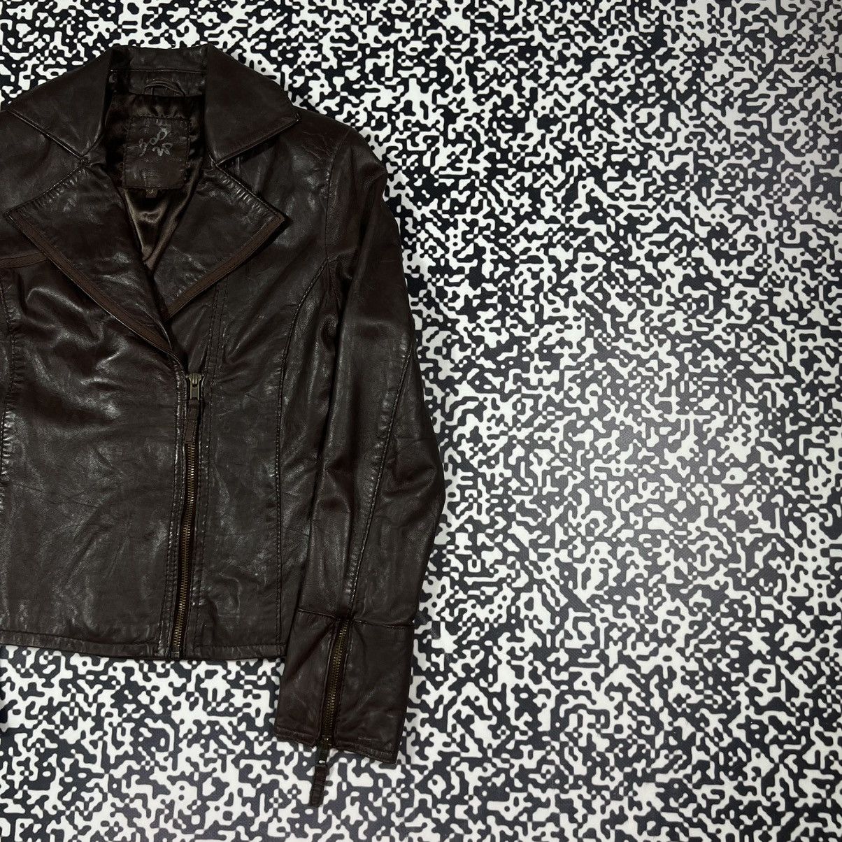 Japanese Brand Vintage Y2K Leather Zip Jacket Japanese Casual Casual Style Size S / US 4 / IT 40 - 5 Thumbnail
