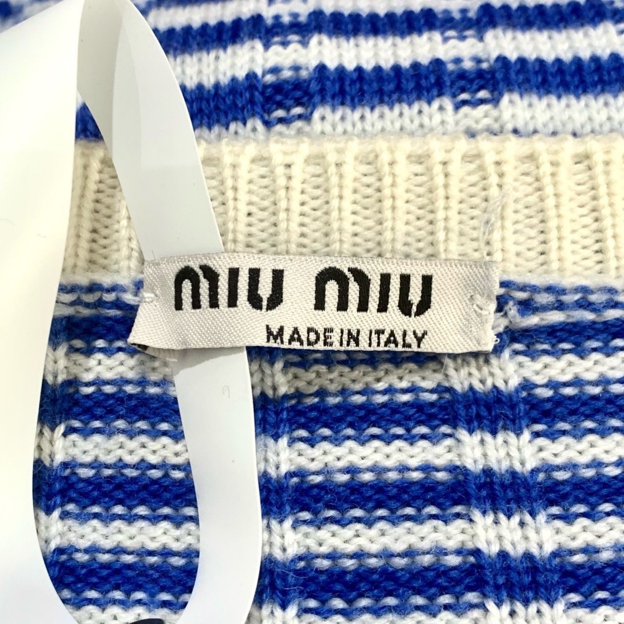 Miu Miu Miu Miu Blue & White Striped Knit Sweater Size 40 Crew Neck Size S / US 4 / IT 40 - 5 Thumbnail