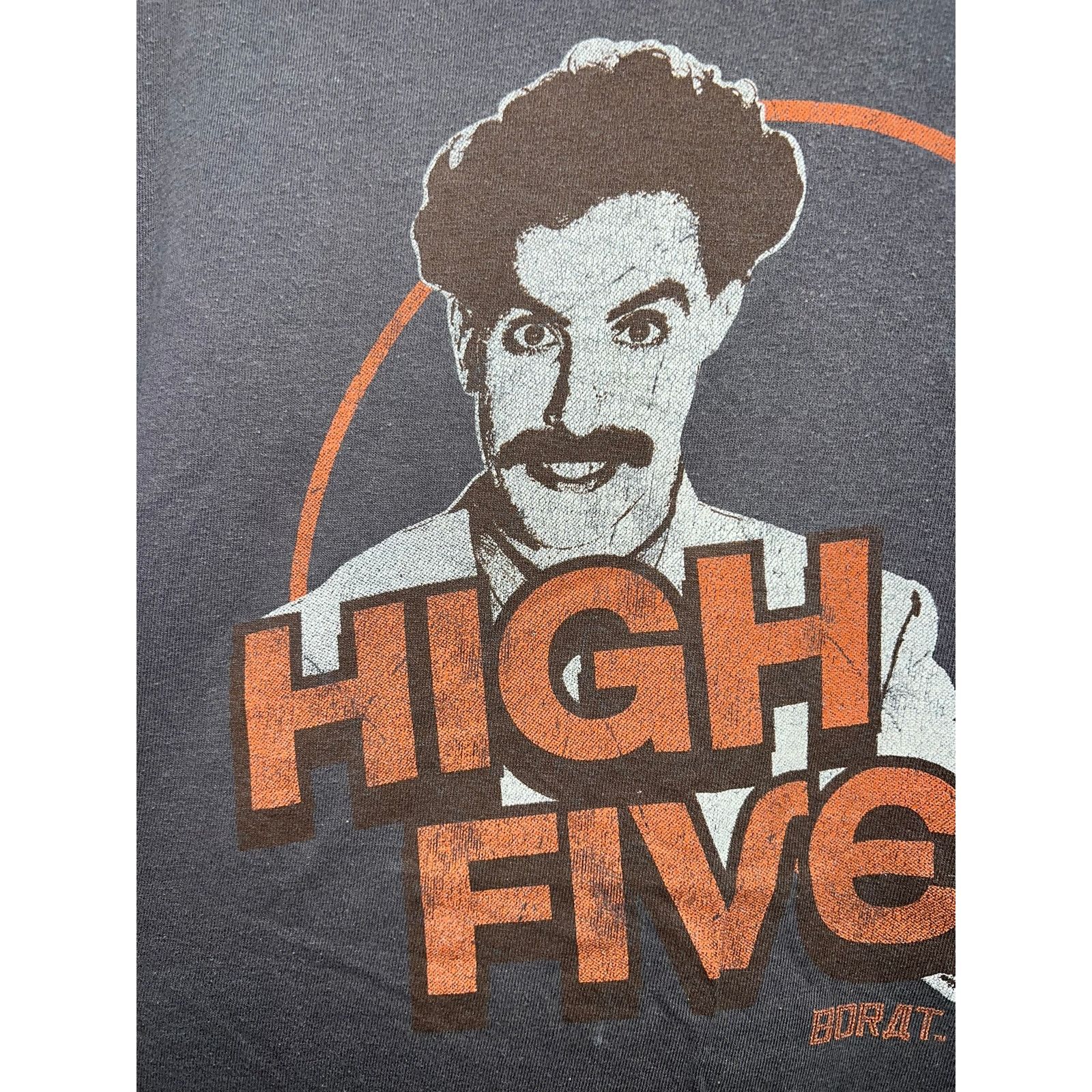 Vintage Borat Movie Shirt High Five Promo Gray Graphic Tee Medium Size US M / EU 48-50 / 2 - 3 Thumbnail