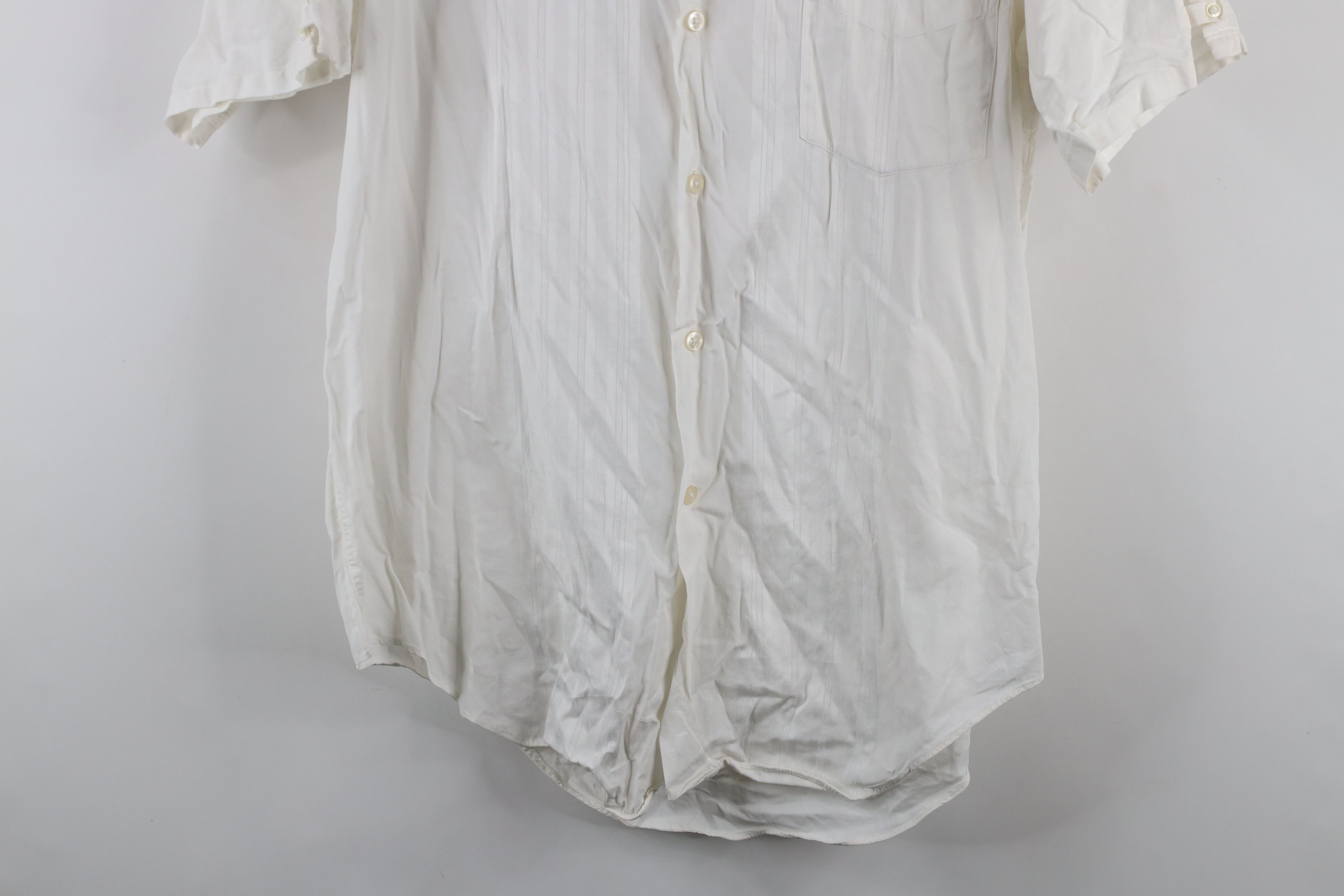 Vintage Vintage 50s Rockabilly Brocade Collared Button Shirt USA Size US XL / EU 56 / 4 - 3 Thumbnail