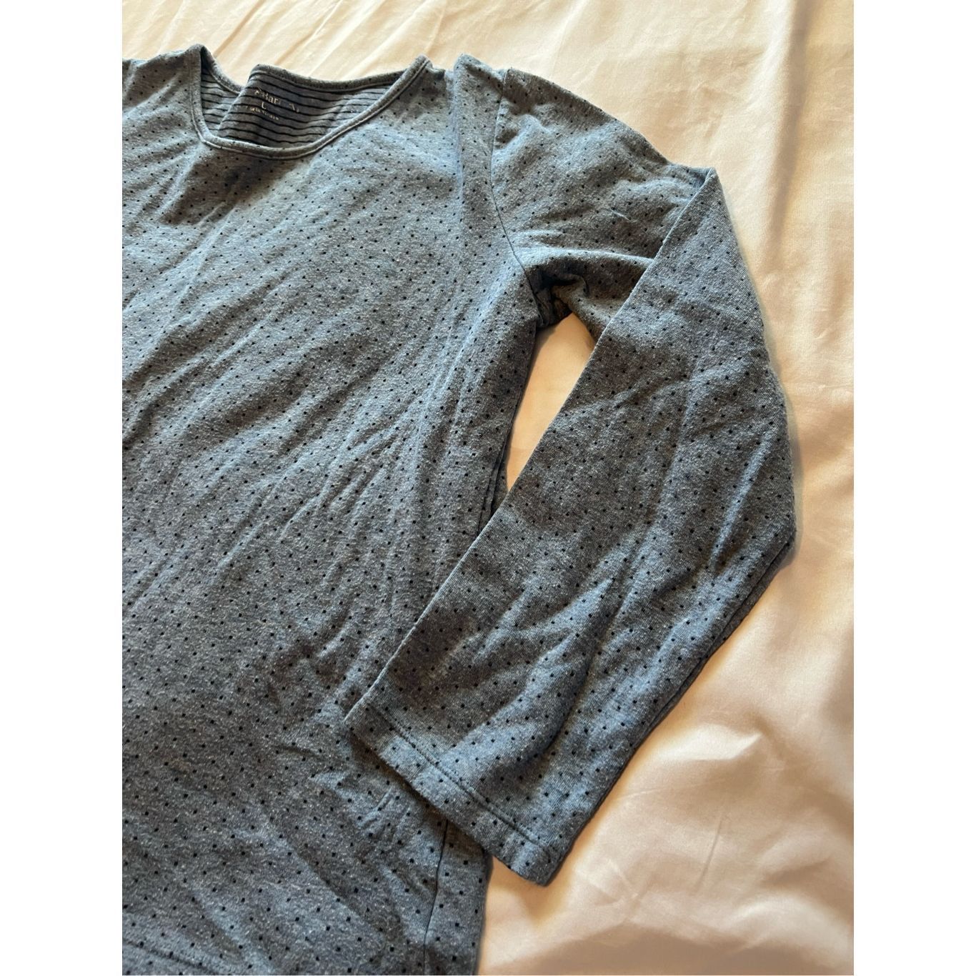 Croft & Barrow Croft & Barrow Blue Polkadot Long Sleeve Top Woman’s Size La Size L / US 10 / IT 46 - 3 Thumbnail