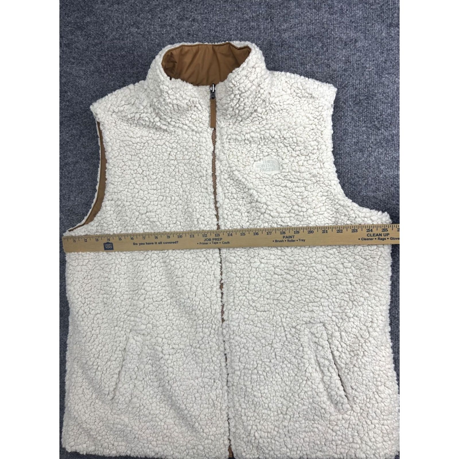 The North Face The North Face Vest Womens XL White Sherpa Fleece Reversible Puffer Zip Pockets Size XL / US 12-14 / IT 48-50 - 3 Thumbnail