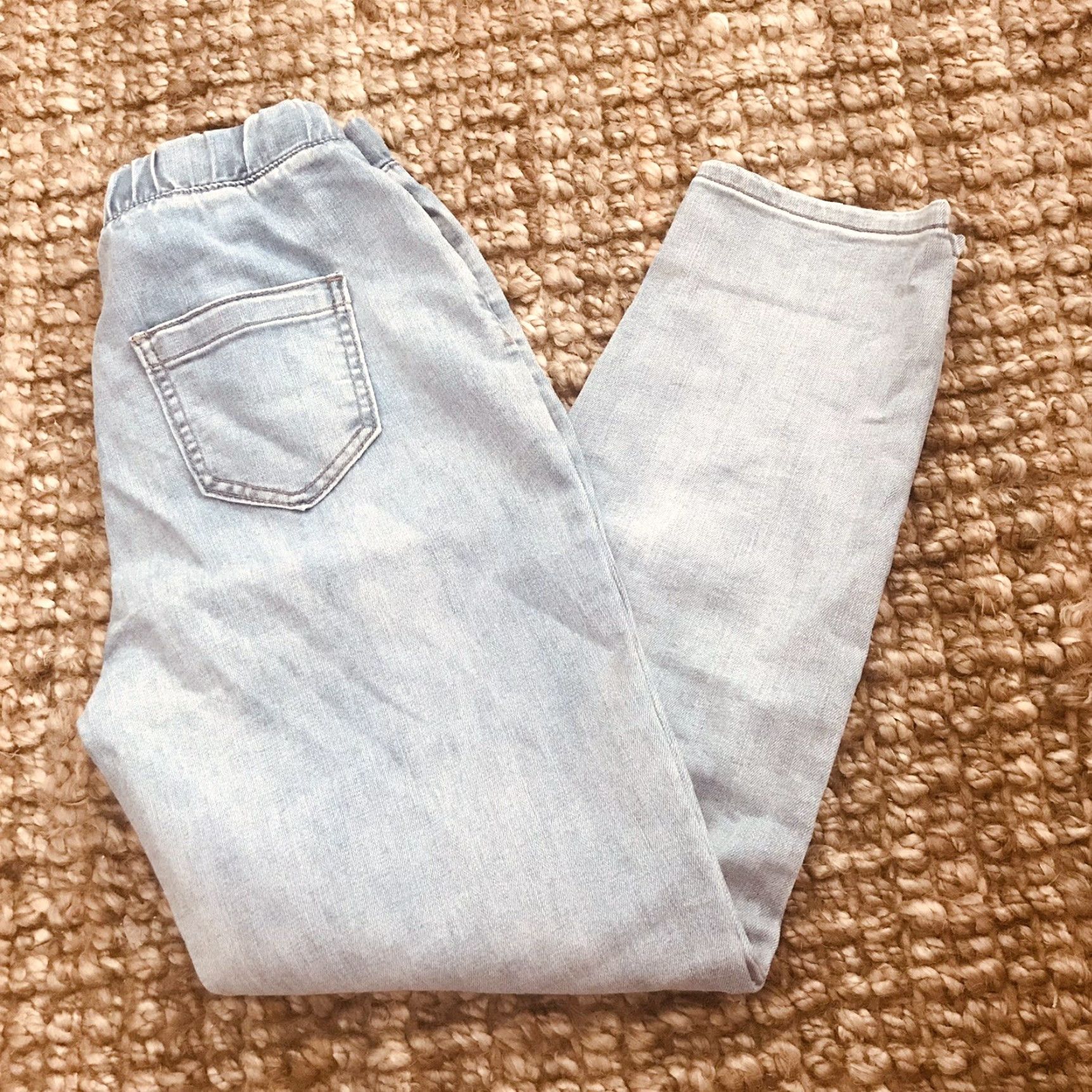 Vintage REWASH Jeans Jogger XS Distressed Pull-On 28in Inseam Blue Elastic Waist Womens Pants Pocket 5-Pocket Denim Cotton Blend Size XS Relaxed Size 26" / US 2 / IT 38 - 5 Thumbnail