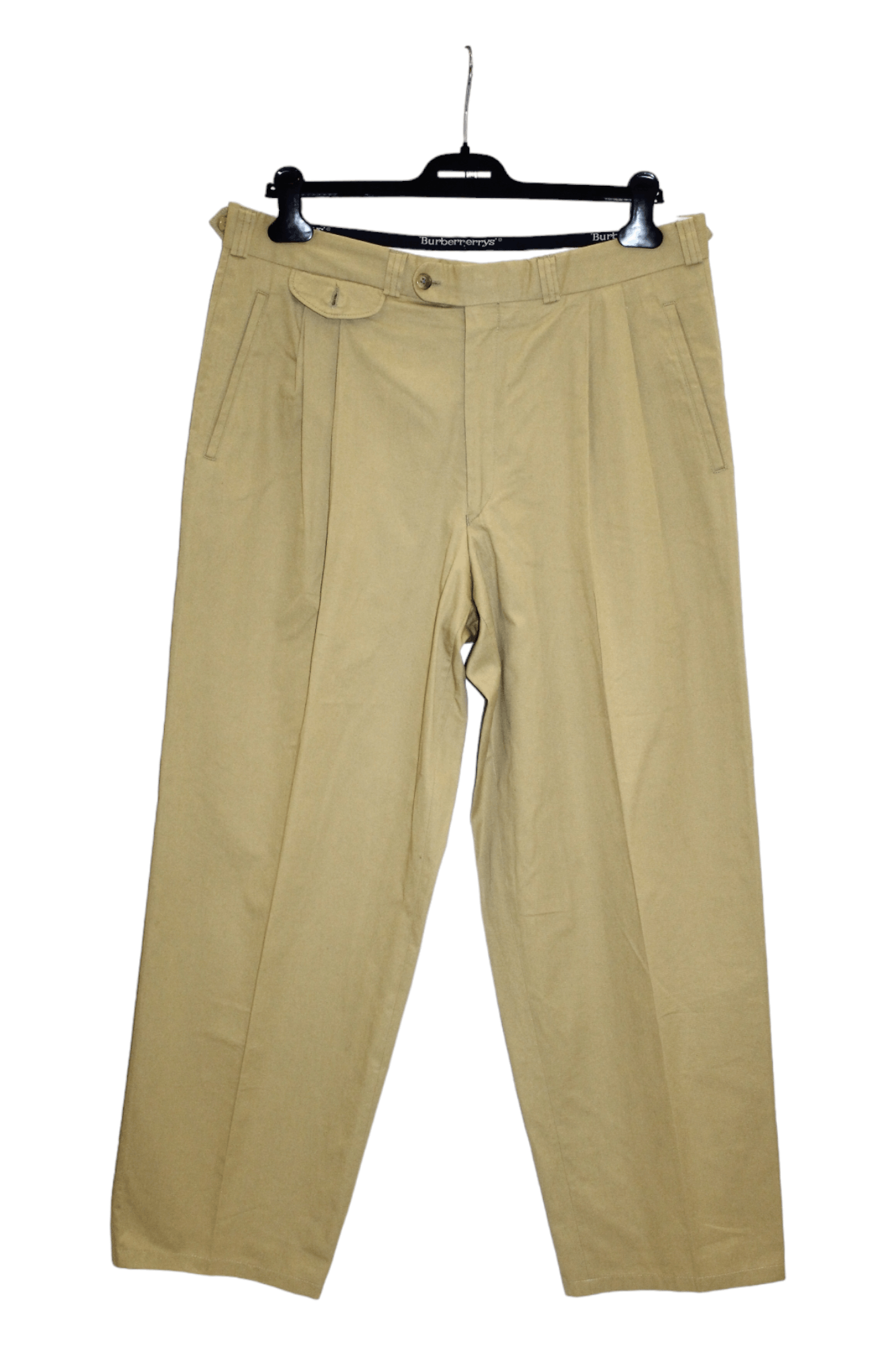Burberry 🔥RARE 80s Burberrys 5 Pockets Pleated Camel-Cotton Trousers Size US 36 / EU 52 - 1 Thumbnail