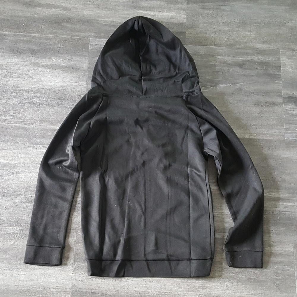 Designer Black Classic Slim Hooded Sport Suit Size 28" / US 6 / IT 42 - 4 Thumbnail