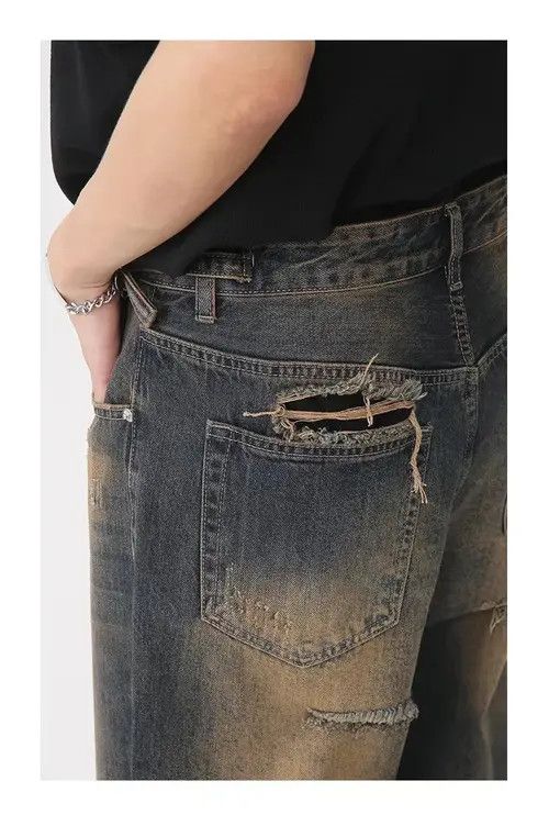 Britches Blue Gradient Wash Bootcut Flared Jeans y2k retro Size US 30 / EU 46 - 9 Thumbnail