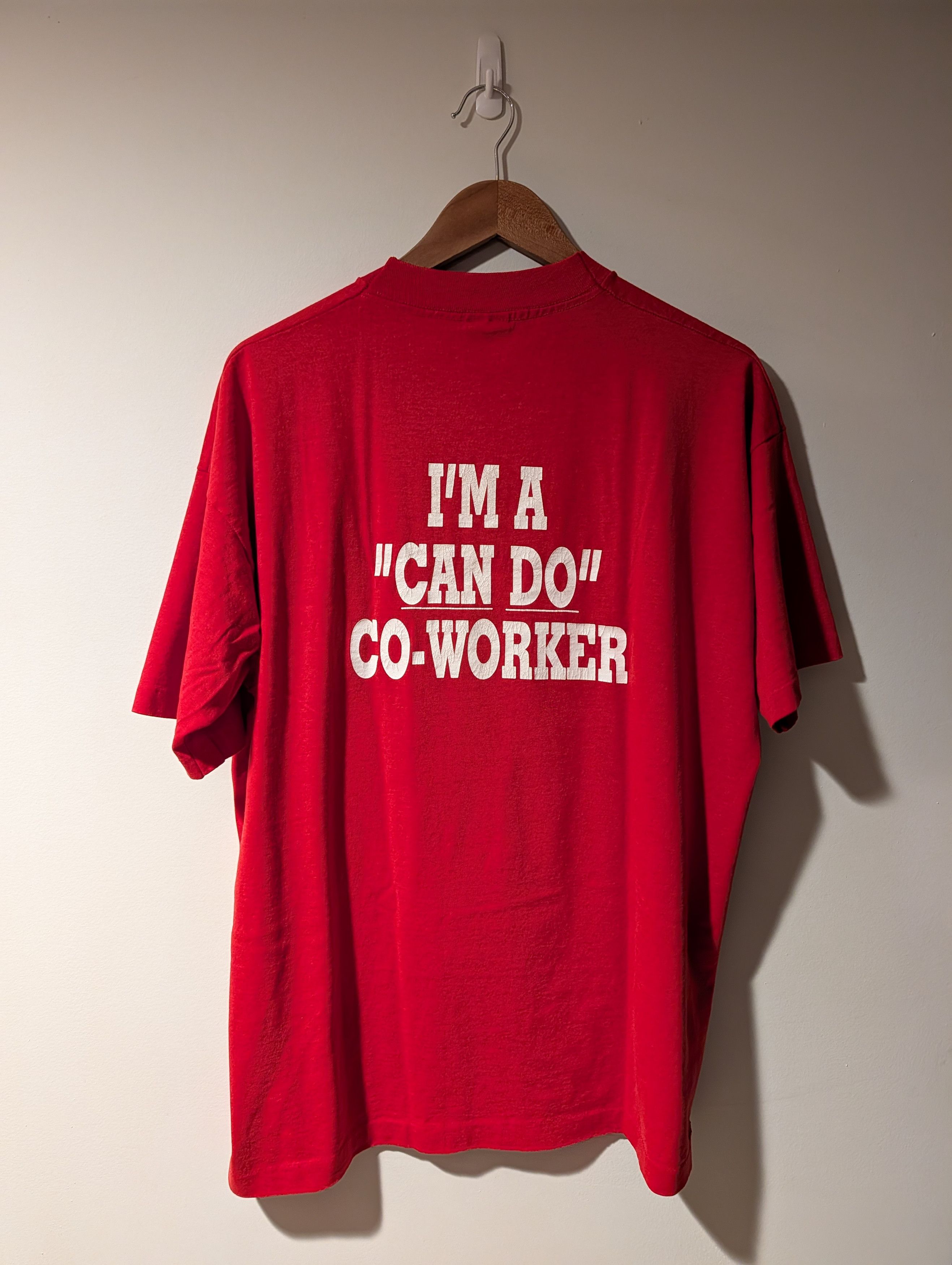 Vintage Vintage 1995 Boscov's Co-Worker I'm a Can Do X-Large T-Shirt Size US XL / EU 56 / 4 - 6 Thumbnail