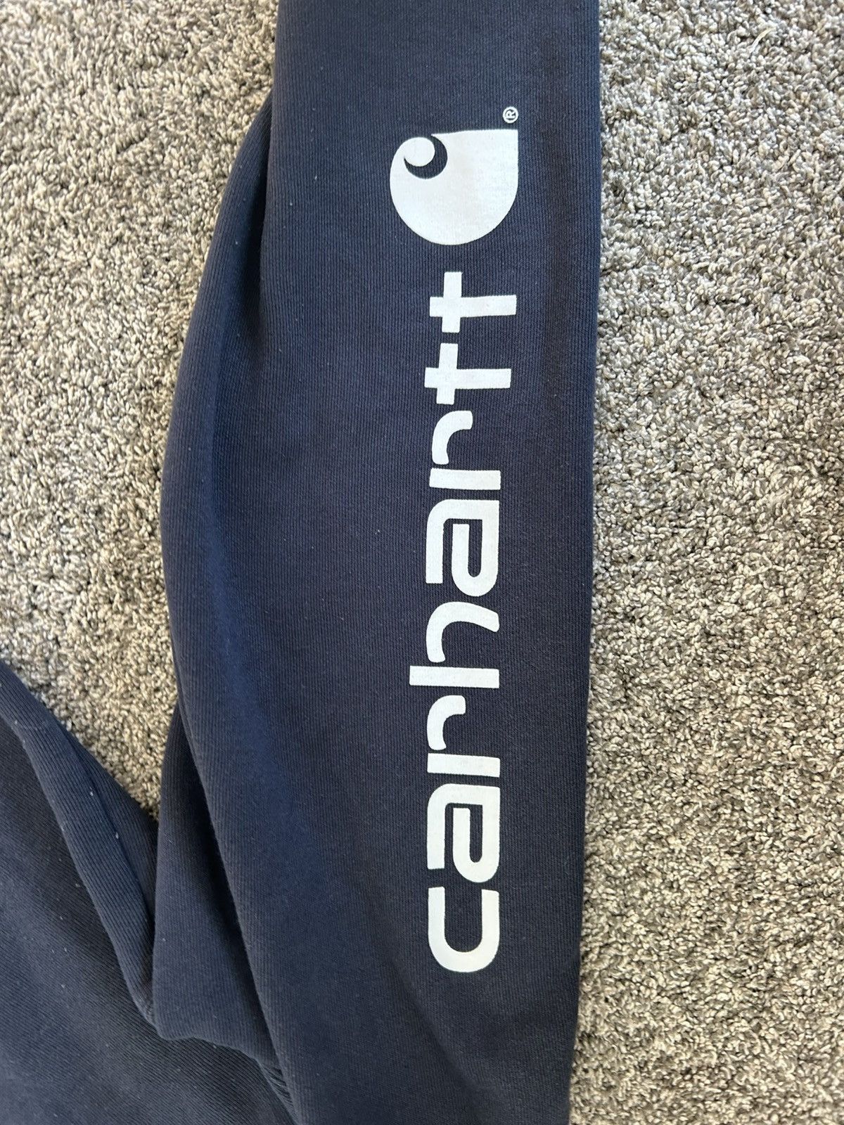 Carhartt Carhartt Loose Fit Logo Sleeve Hoodie Navy (Size M) Size US M / EU 48-50 / 2 - 5 Thumbnail