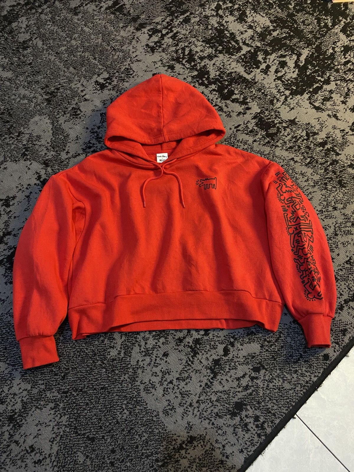Keith Haring keith haring x wego japan red hoodie cropped 🔥 Size ONE SIZE - 1 Thumbnail