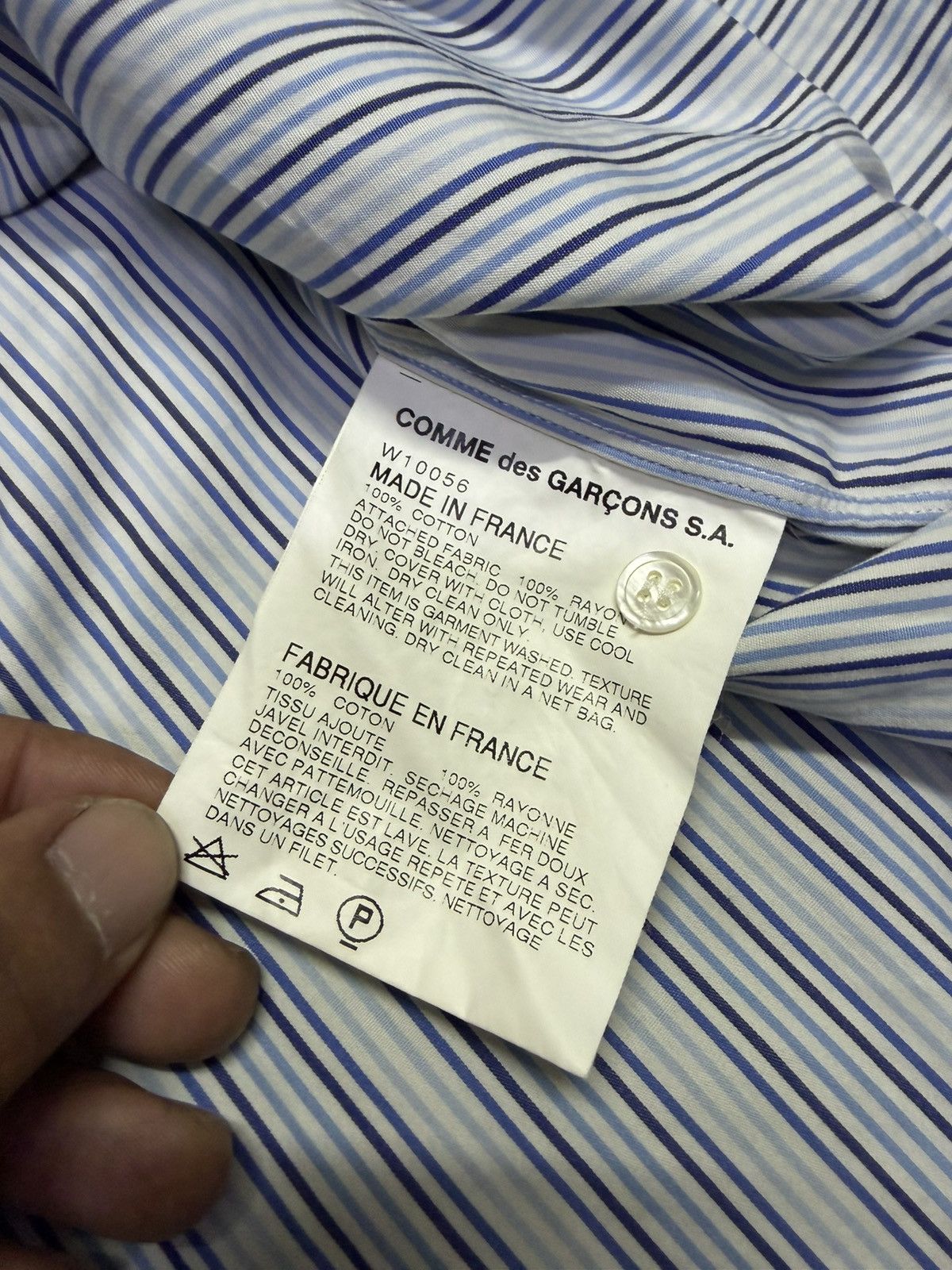 Comme des Garcons SHIRT Comme des Garçons Shirt Patchwork Shirt Black Panel Striped Size US S / EU 44-46 / 1 - 8 Thumbnail