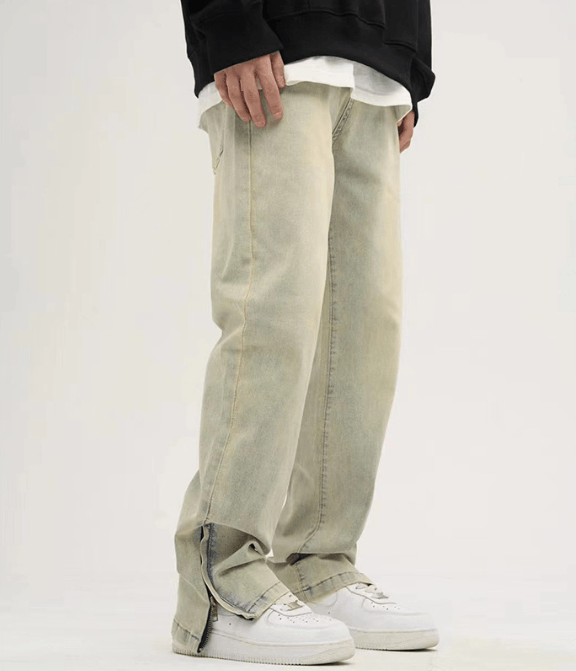 Jean American street retro loose straight casual washed jeans Size US 32 / EU 48 - 2 Thumbnail