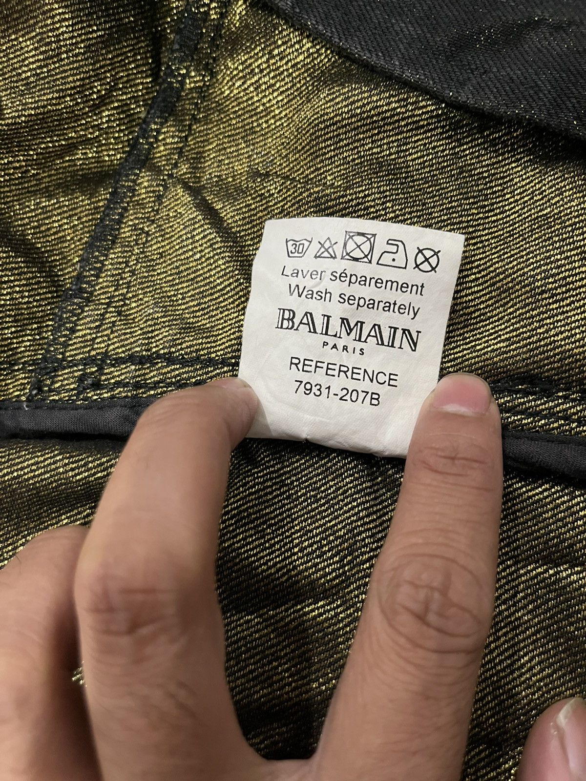 Balmain BALMAIN DECARNIN BLACK GOLD JACKET Size S / US 4 / IT 40 - 10 Thumbnail