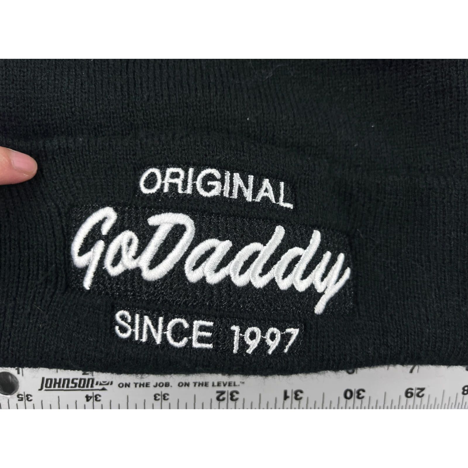 Vintage Godaddy Beanie Adult One Size Black Knit Acrylic Entrepreneurs Since 1997 Size ONE SIZE - 2 Thumbnail
