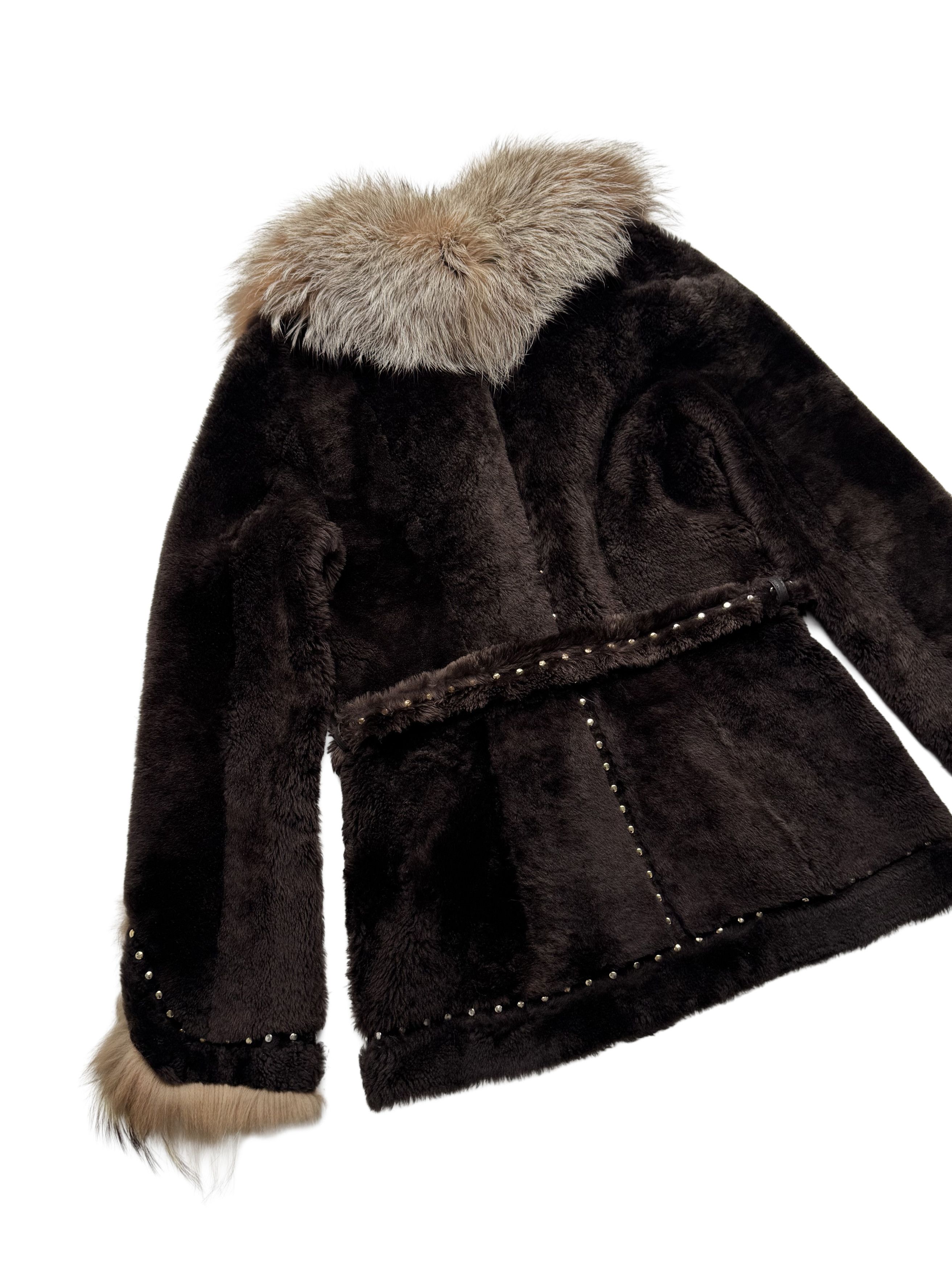 Japanese Brand Vintage Real Leather/Sheepskin Jacket With Real Fur Details Size M / US 6-8 / IT 42-44 - 17 Thumbnail