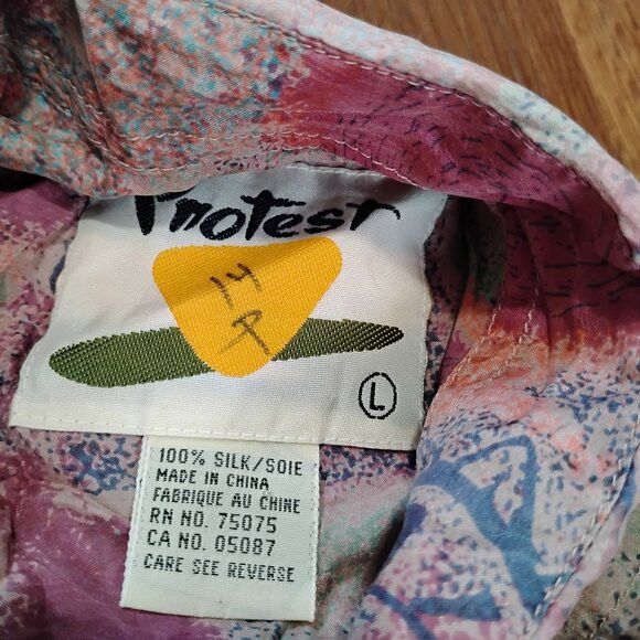 Other Vintage Protest Abstract Geometric Silk Button Shirt Size US L / EU 52-54 / 3 - 3 Thumbnail