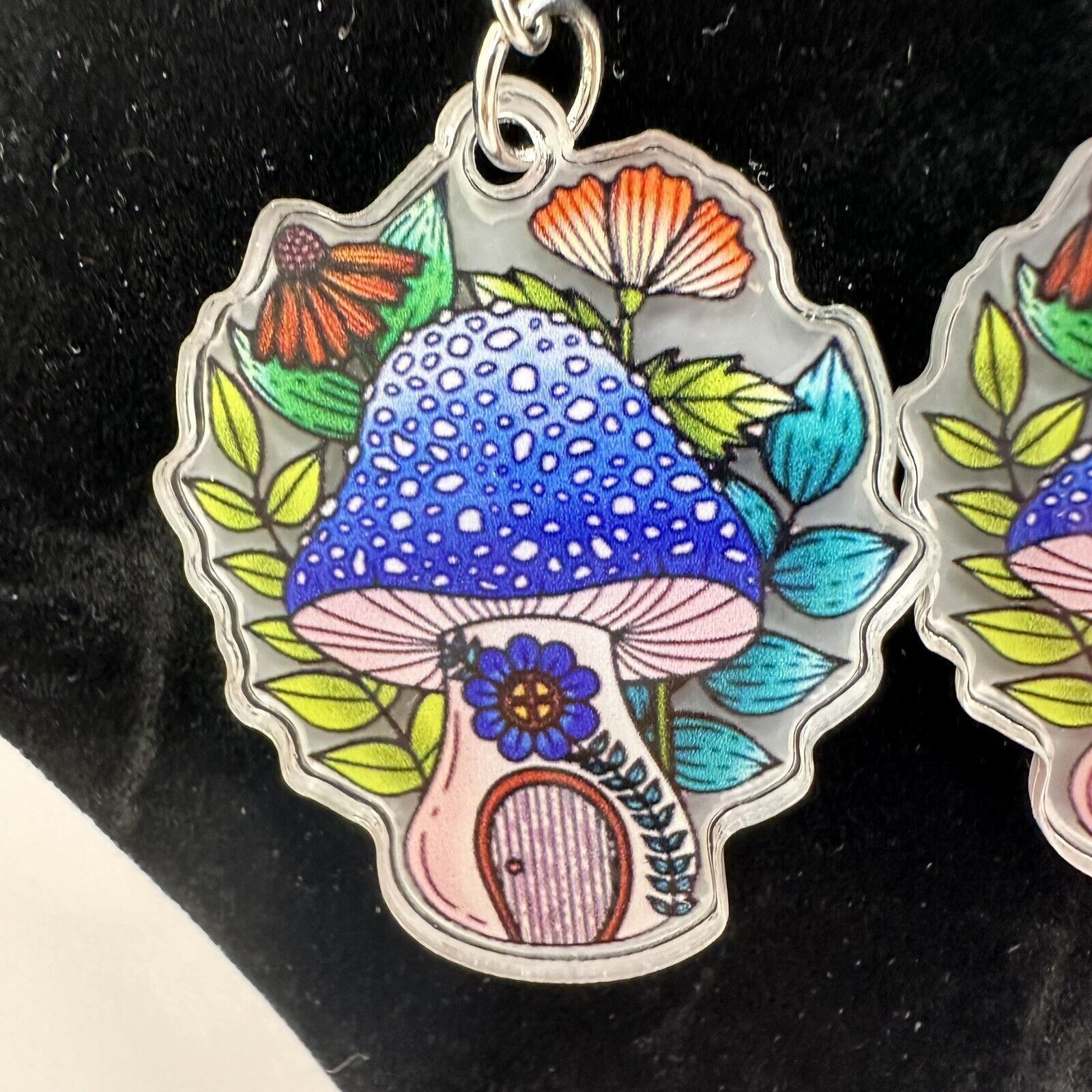 Other Mushrooms Fairy House Hook Earrings New BOHO Enchantd Hippie Size ONE SIZE - 4 Thumbnail