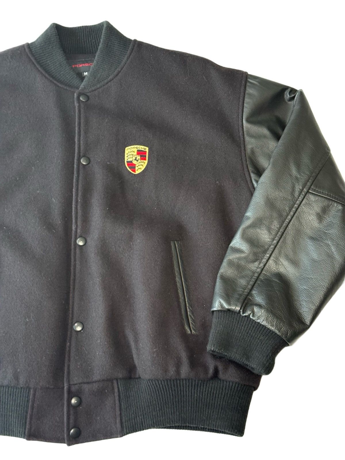 Porsche Design Vintage Porsche Black Varsity Jacket Size US M / EU 48-50 / 2 - 4 Thumbnail
