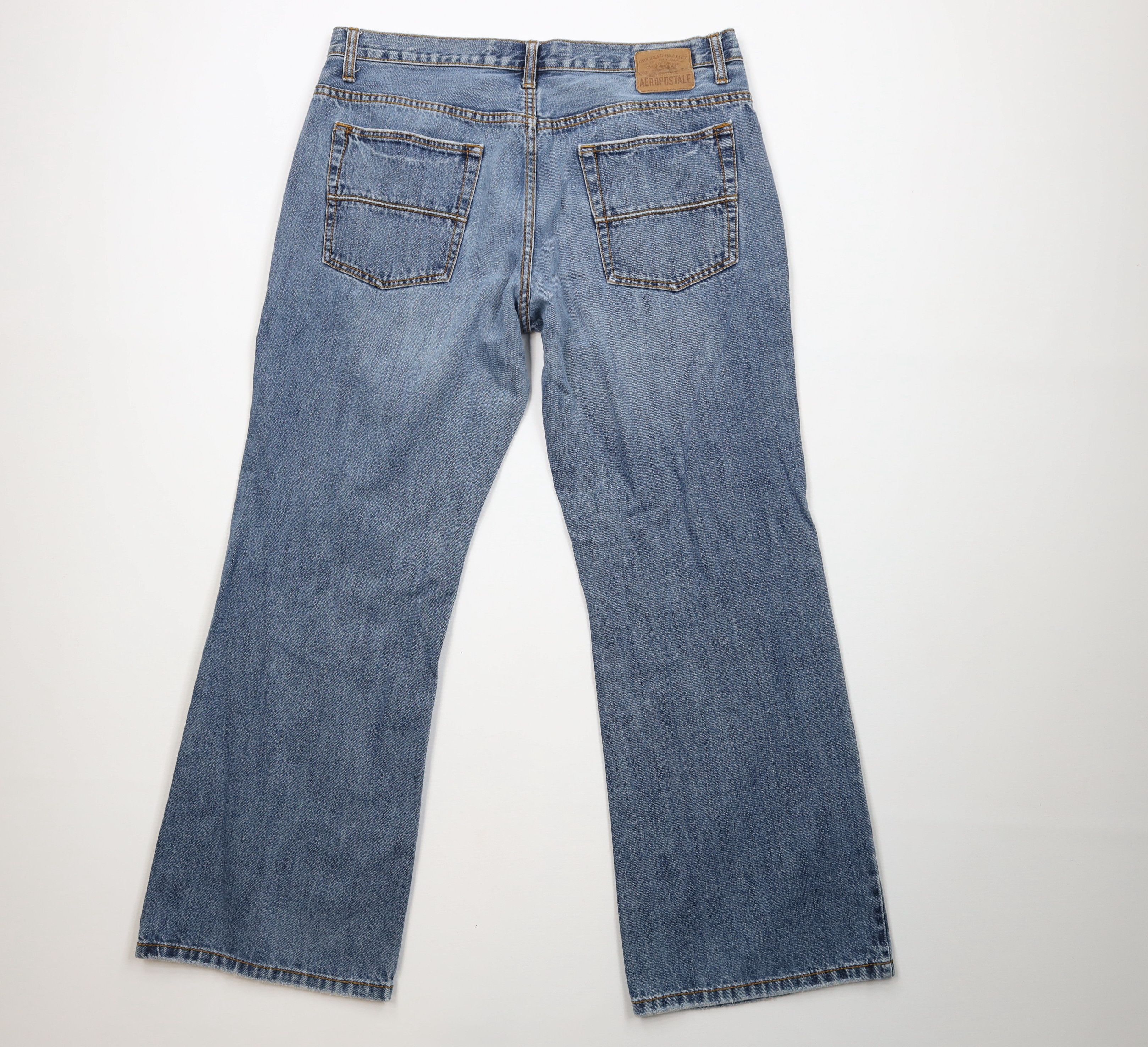 Aeropostale Vintage Y2K Aeropostale Wide Leg Bootcut Denim Jeans Blue Size US 36 / EU 52 - 10 Thumbnail