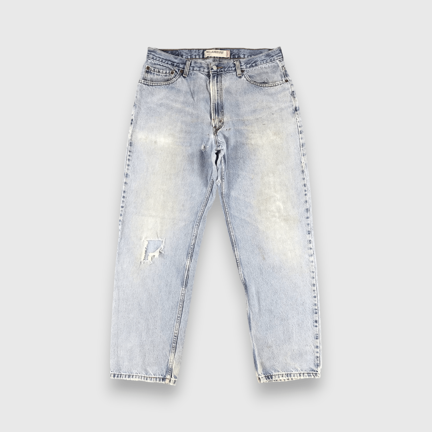Levi's Distressed Vintage Levis 550 Jeans Light Washed Denim-J996 Size US 35 - 1 Thumbnail