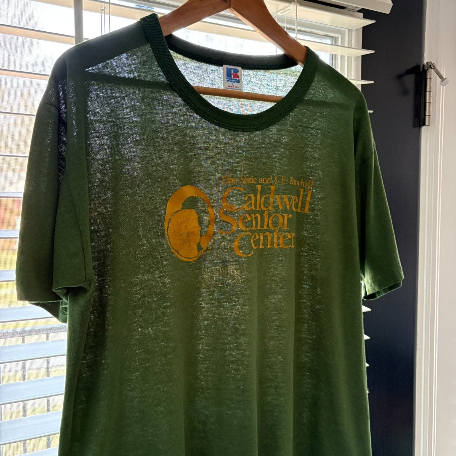 Russell Athletic × Vintage Vintage Paper Thin Burnout T-Shirt Size L 1980s Green Size US L / EU 52-54 / 3 - 2 Thumbnail