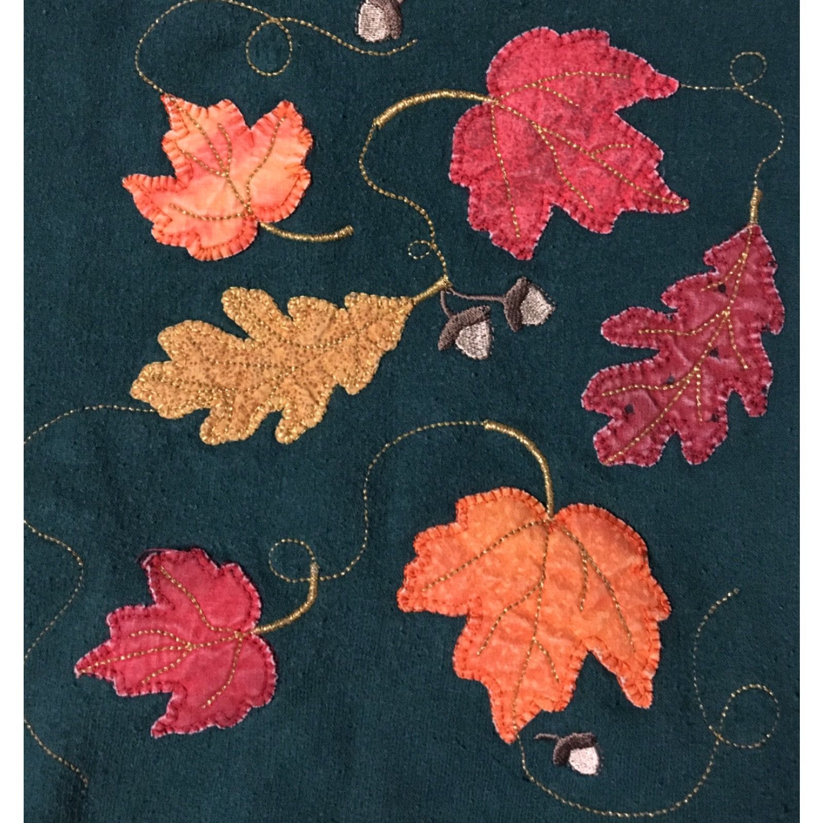 Vintage VINTAGE 90s Embroidered Leaves Sweatshirt M Nature Wildlife Art Vaporwave 80s USA Size US M / EU 48-50 / 2 - 2 Thumbnail