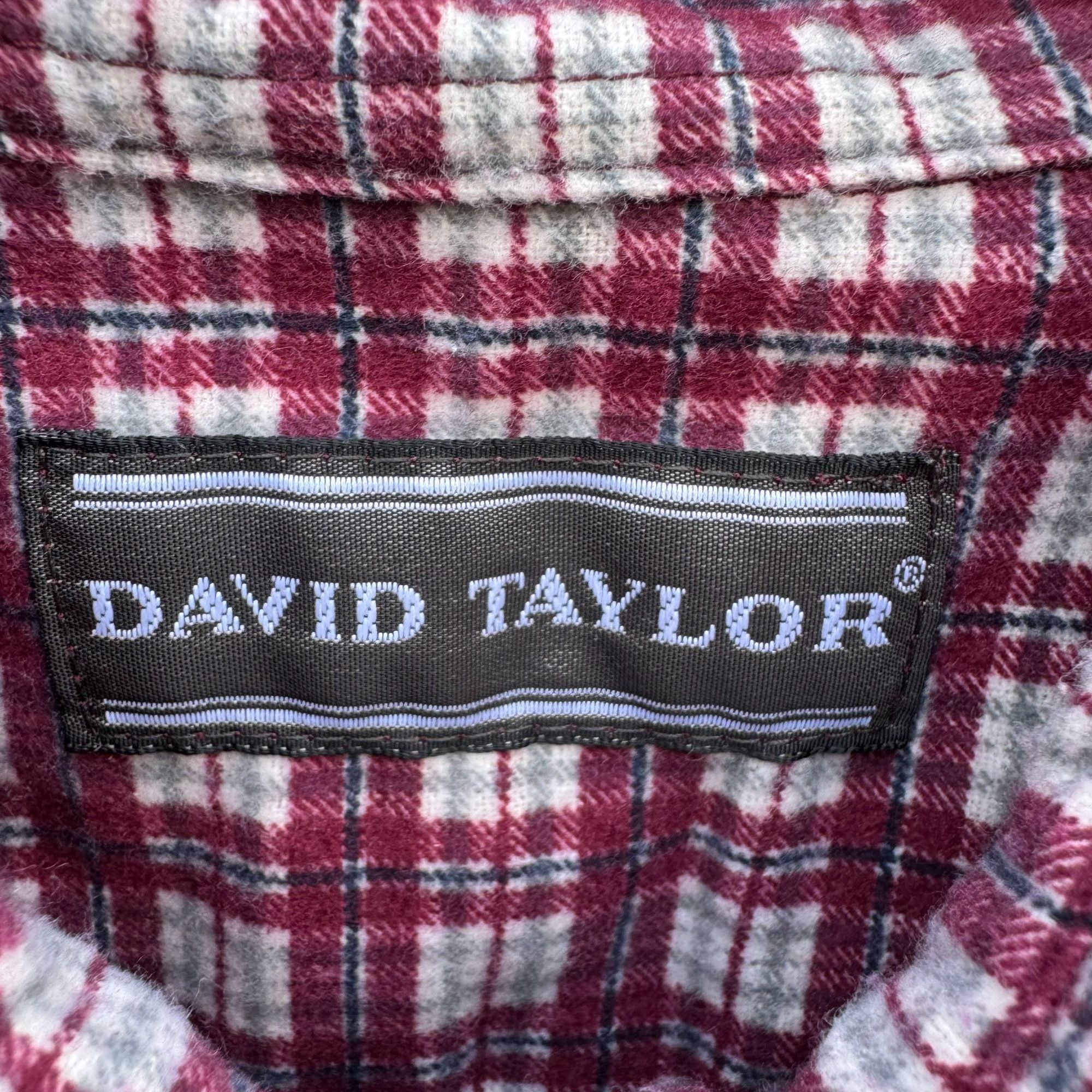 David Taylor David Taylor Vintage Mens Red Plaid Button-Up Flannel Shirt Size US L / EU 52-54 / 3 - 2 Thumbnail