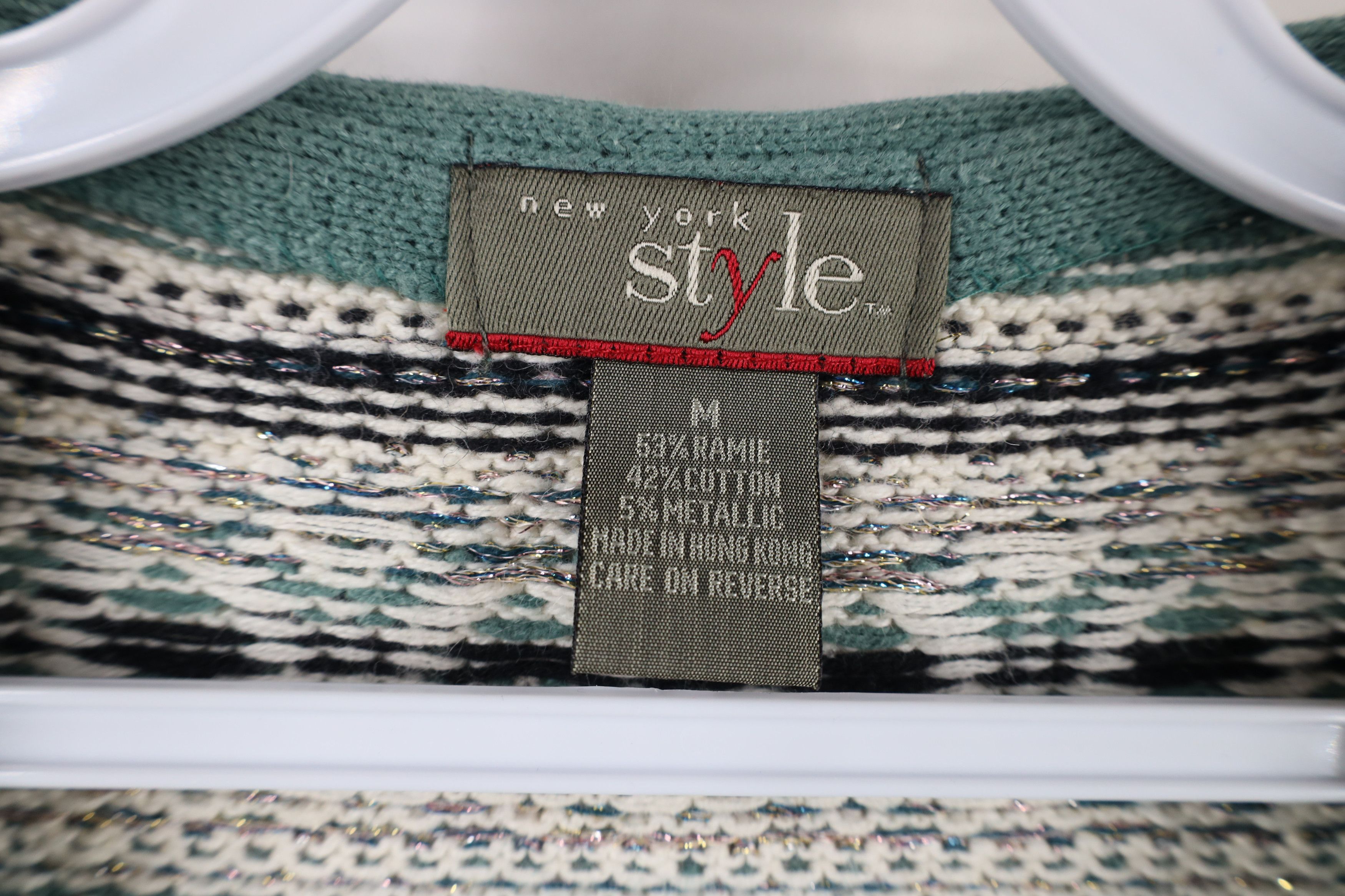 Vintage Vintage 90s Streetwear Metallic Knit Cardigan Sweater Vest Size M / US 6-8 / IT 42-44 - 7 Thumbnail