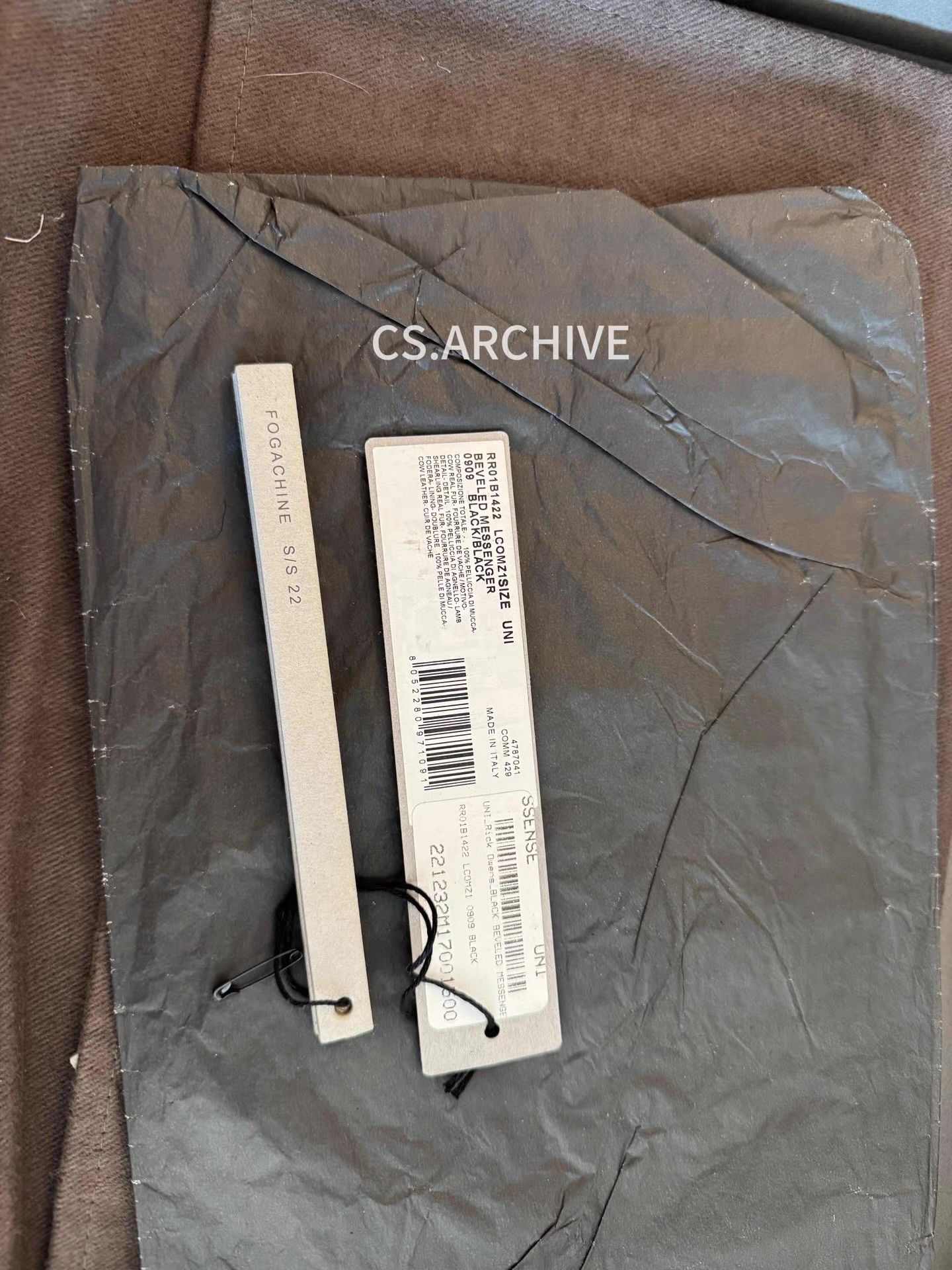 Rick Owens Rick Owens LCOMZISIZE BEVELED MESSENGER Q8 Size ONE SIZE - 2 Thumbnail