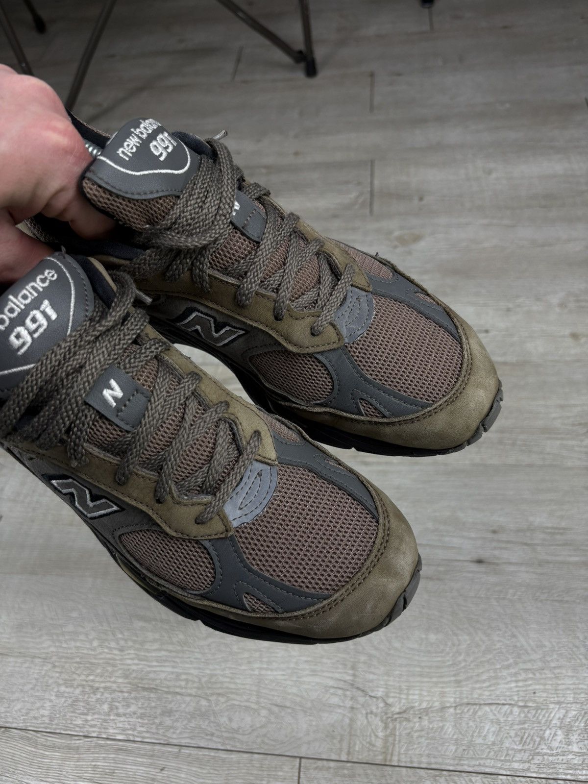New Balance Rare 991 Made in England Khaki Sneakers Lace-Up Shoes Low-Top Trainers Size US 10 / EU 43 - 11 Thumbnail