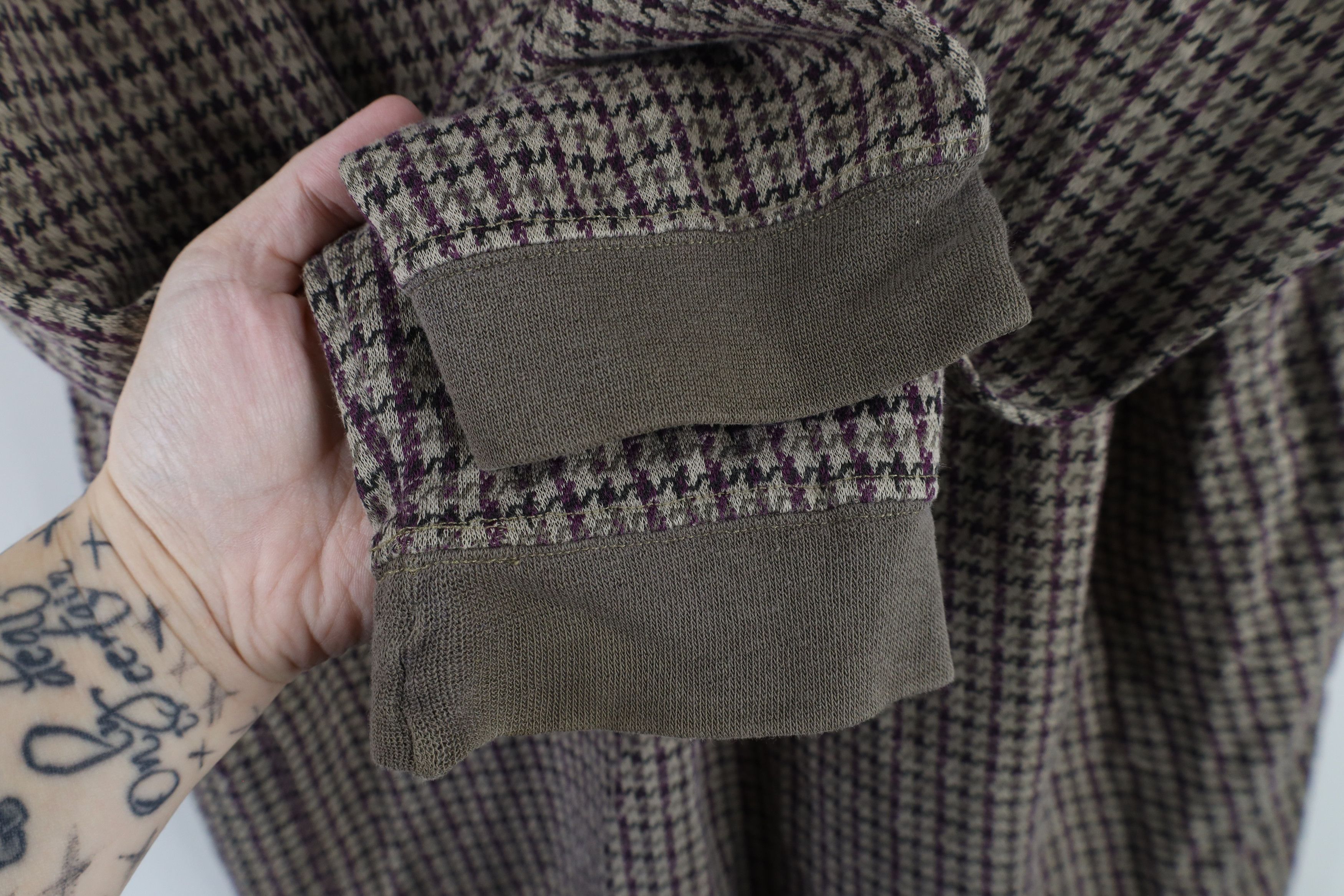 Eddie Bauer × Vintage Vintage 90s Eddie Bauer Houndstooth Long Sleeve Rugby Polo Size US L / EU 52-54 / 3 - 4 Thumbnail