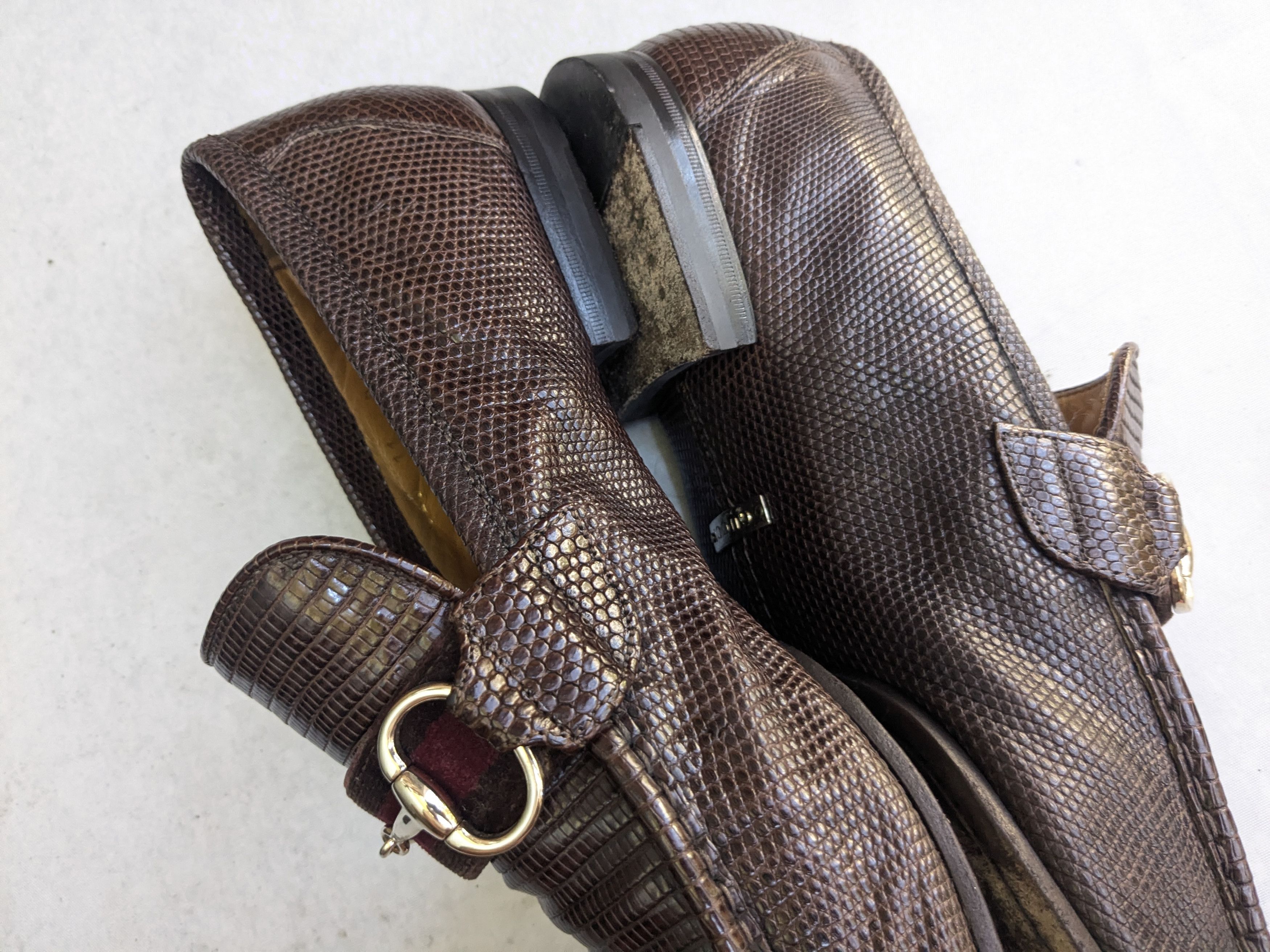 Gucci Gucci Horsebit Loafers Brown Lizard Leather 11.5 Slip On Size US 11.5 / EU 44-45 - 9 Thumbnail