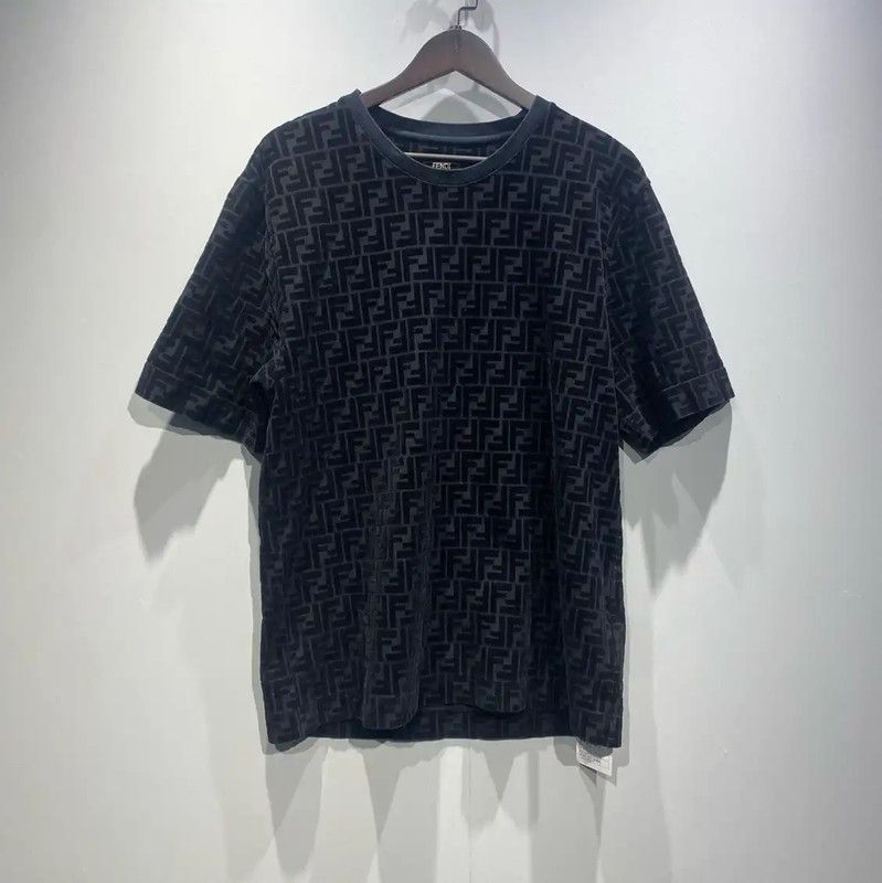 Fendi Fendi Black Cotton Men's T-Shirt 0089 Size US M / EU 48-50 / 2 - 1 Thumbnail