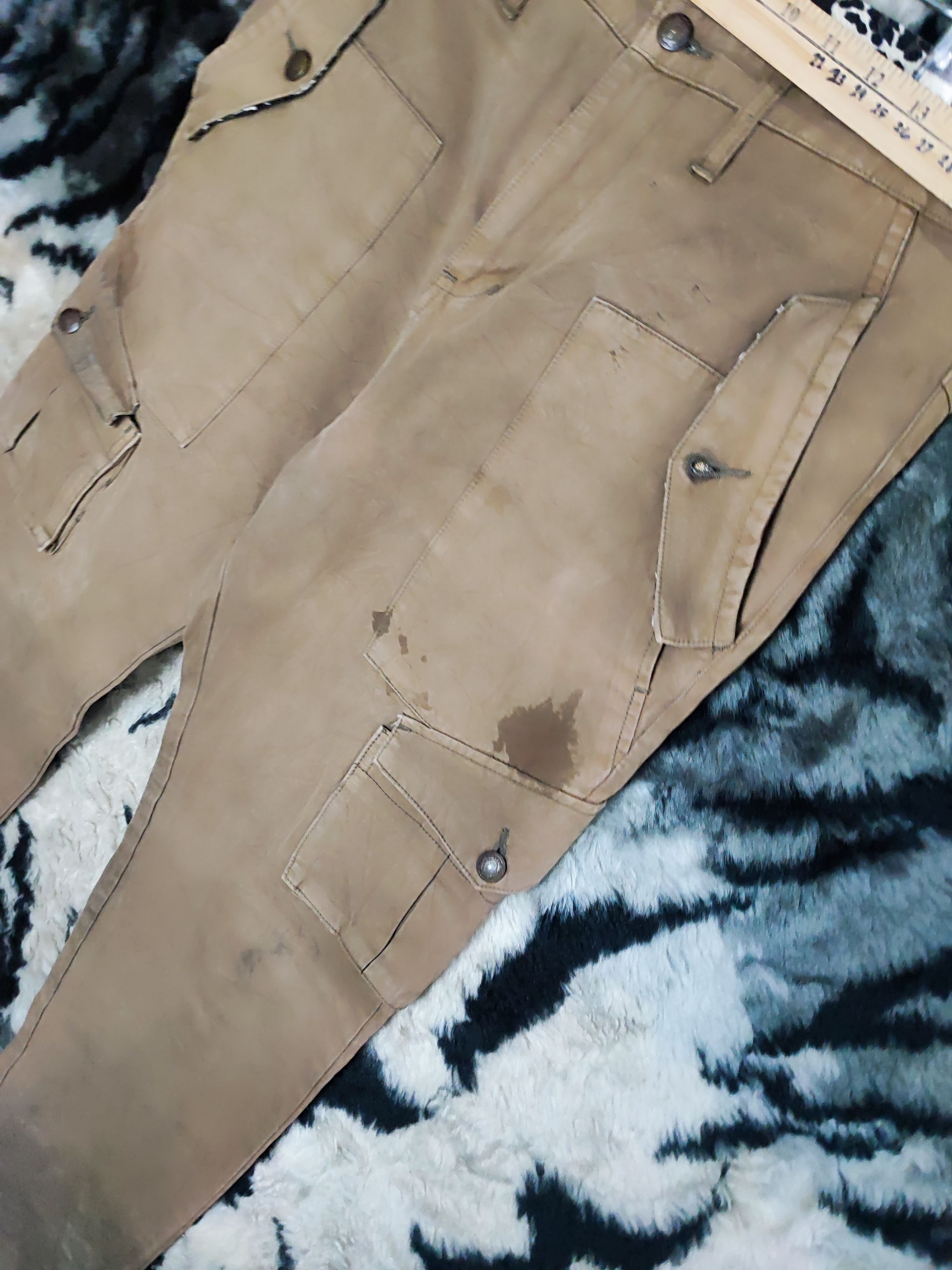 Le Grande Bleu (L.G.B.) PPFM Bondage Distressed Brown Cargo Pants Size US 32 / EU 48 - 14 Thumbnail