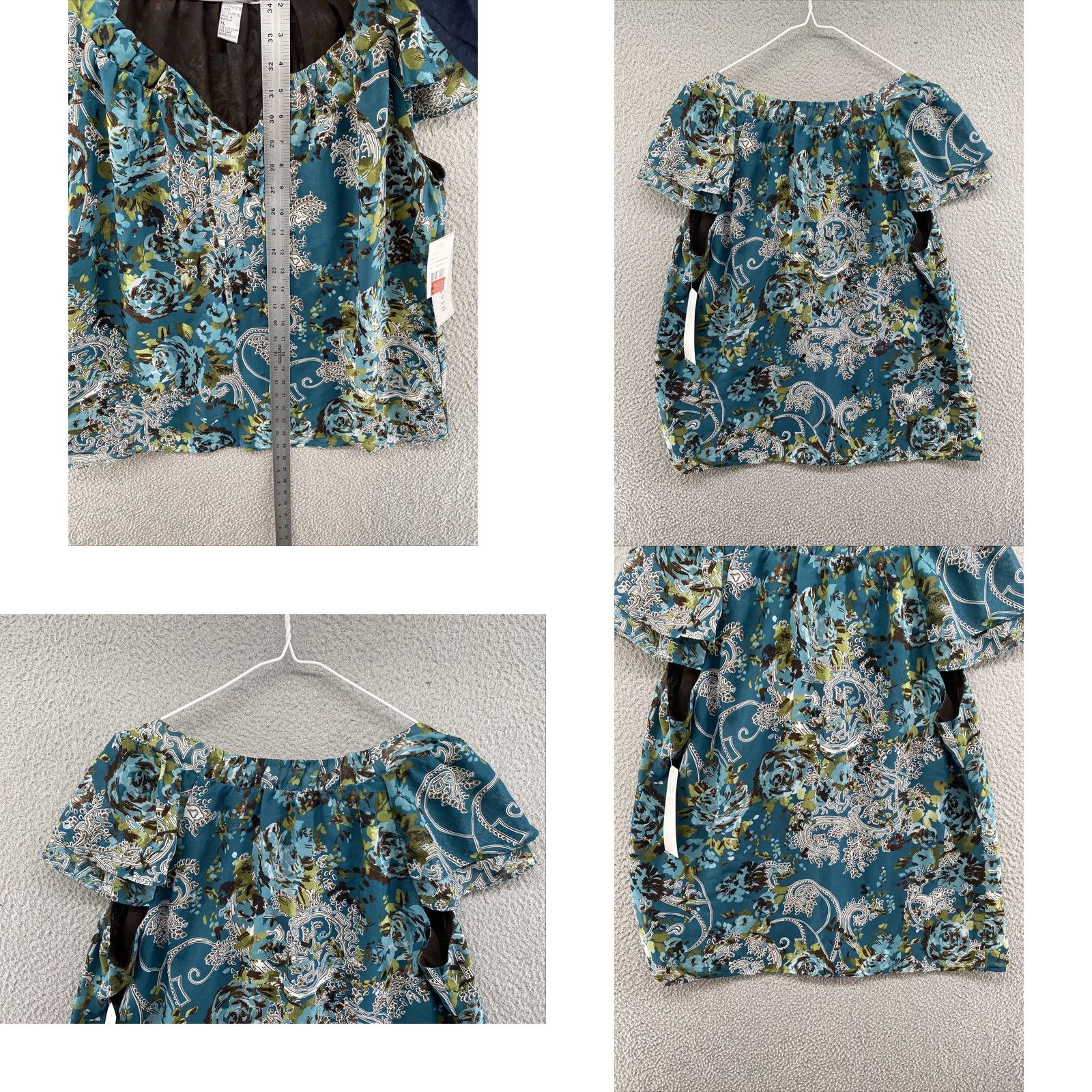 FRED Fred David Boho Shirt Blouse Paisley Sheer V-Neck L Multicolor Womens XS? Size L / US 10 / IT 46 - 8 Thumbnail