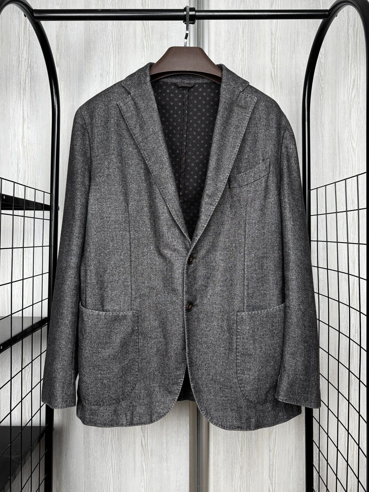 L.B.M. 1911 L.B.M 1911 Limited Edition grey wool blend unlined blazer 54 Size 44R - 2 Thumbnail