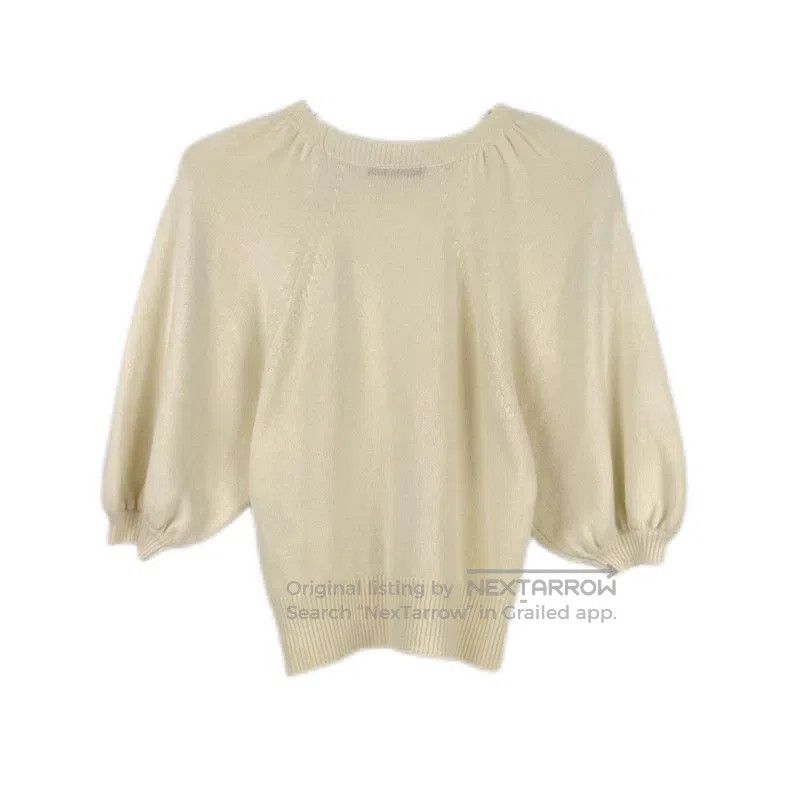 Dior Dior Beige lantern sleeve cashmere sweater Size XXS / US 00 / IT 34 - 2 Thumbnail