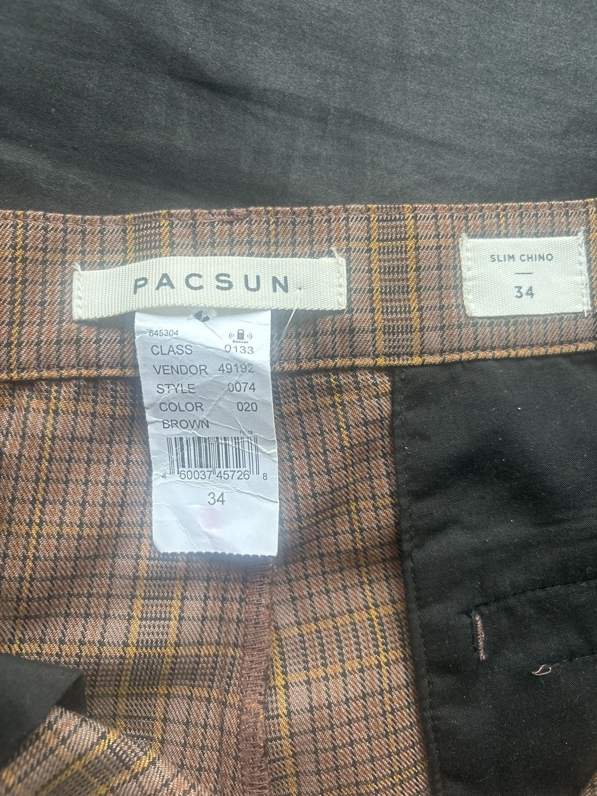 Pacsun Slim chino plaid pants Size US 34 / EU 50 - 1 Thumbnail