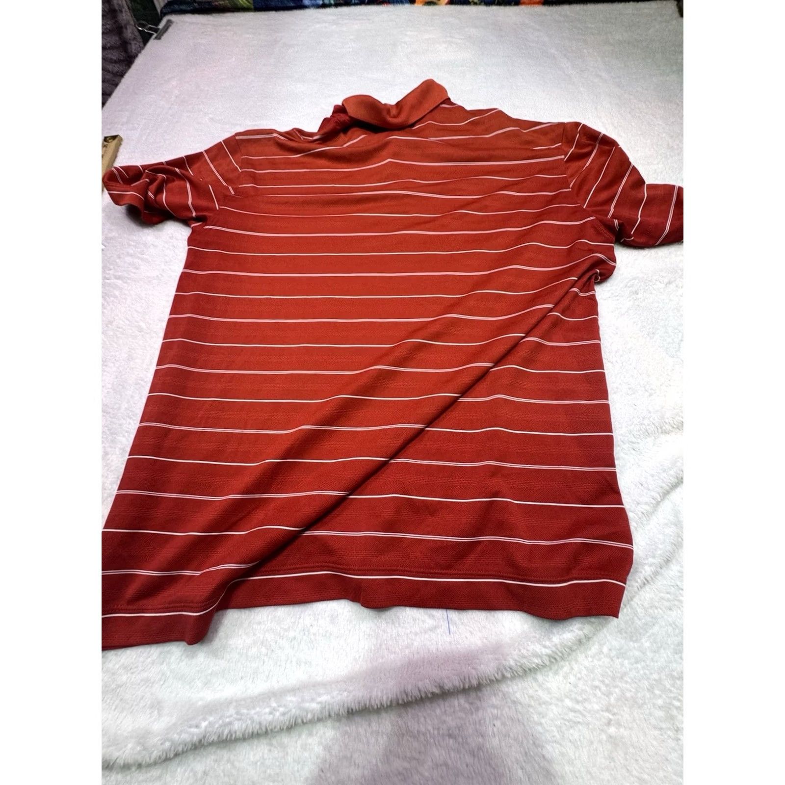 Nike Nike Golf Polo Shirt Mens Size Medium Performance Dri-Fit Polyester Red Stripe Size US M / EU 48-50 / 2 - 8 Thumbnail