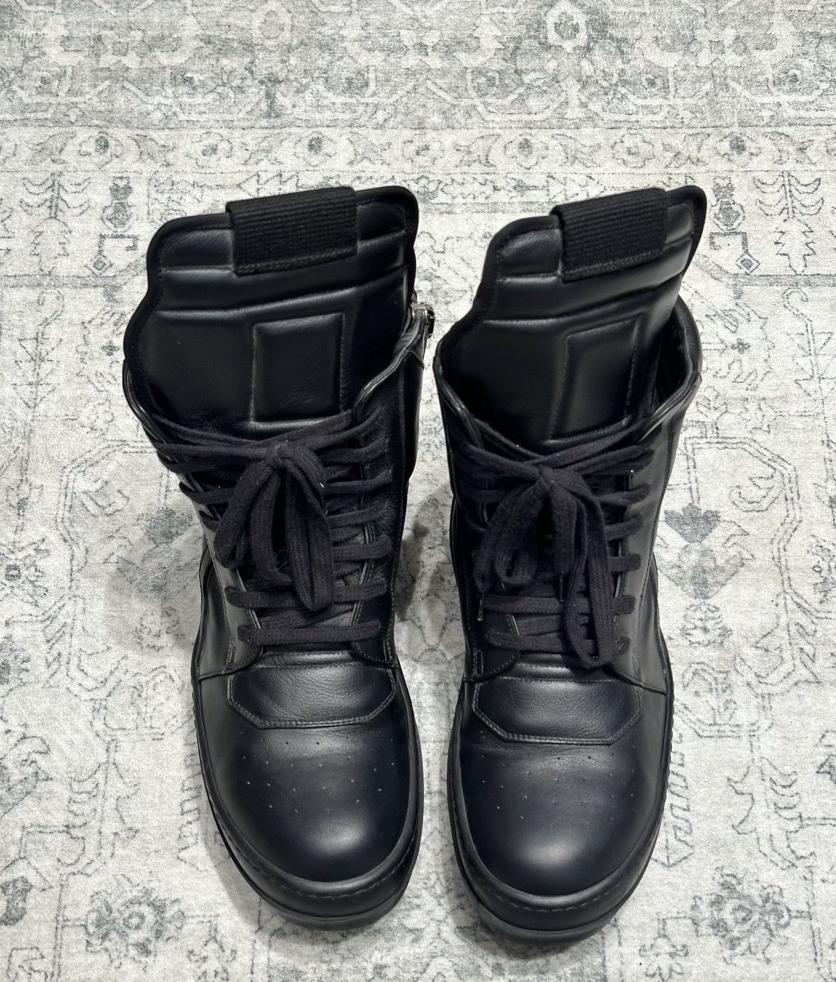Rick Owens Rick Owens Geobasket Black Samurai High-Top Sneakers Size US 8 / EU 41 - 1 Thumbnail
