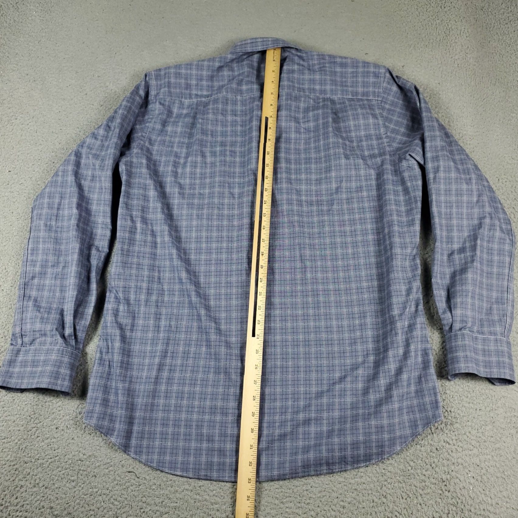 David Donahue David Donahue Shirt Mens XL Blue Plaid Casual Button Up Long Sleeve Size US XL / EU 56 / 4 - 3 Thumbnail