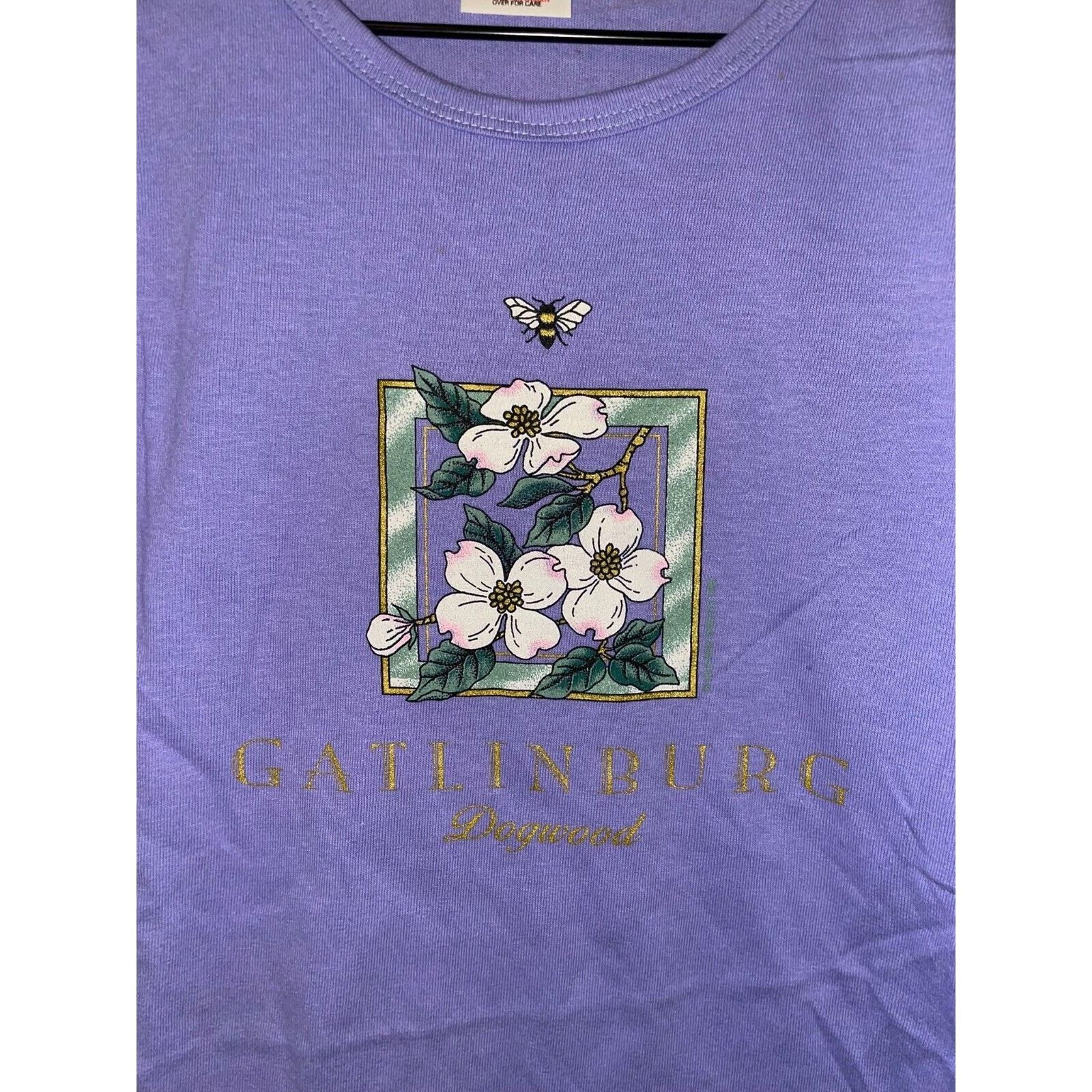 Anvil Vintage Womens Gatlinburg Shirt Dogwood bee Tee Top 90s M Size M / US 6-8 / IT 42-44 - 2 Thumbnail
