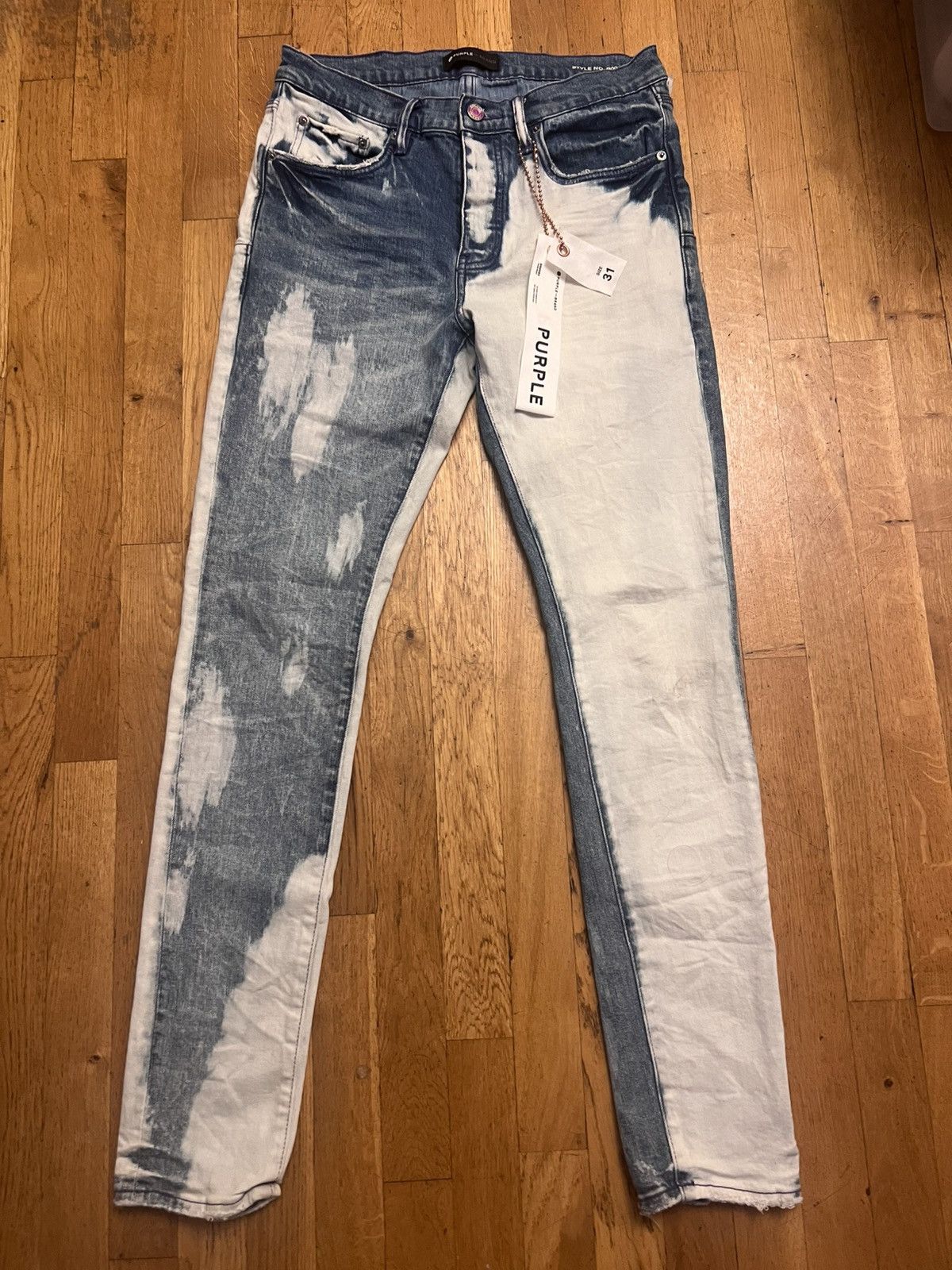 Purple Brand Jeans P001 slim bleach denim 31x32 NWT