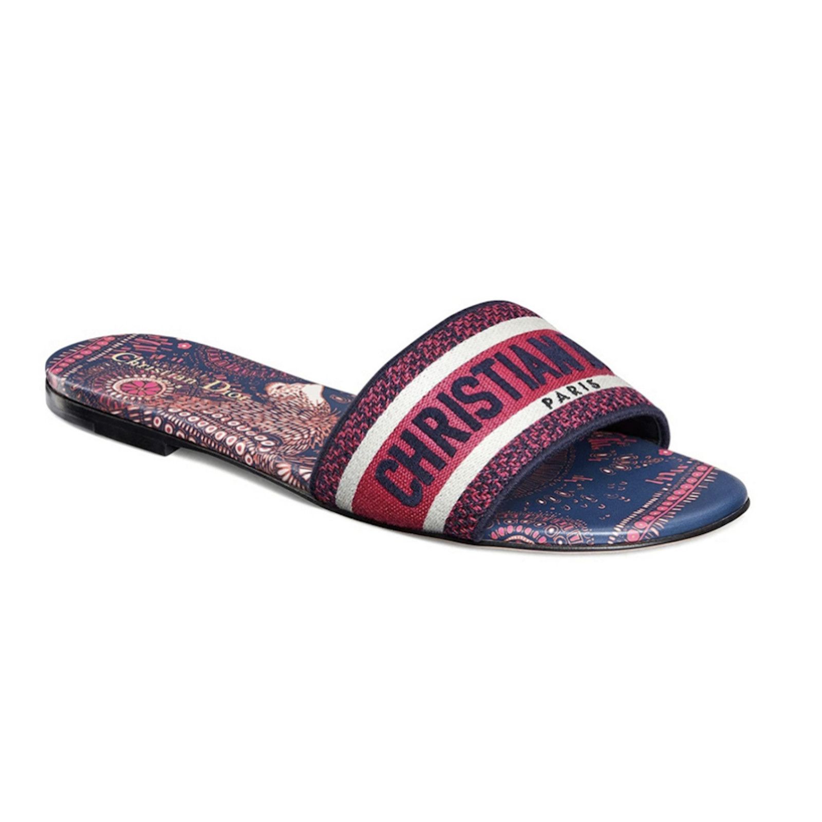 Dior Dway Animals White Logo Slide Mule Flat Sandal 35.5 Size US 5.5 / IT 35.5 - 1 Thumbnail
