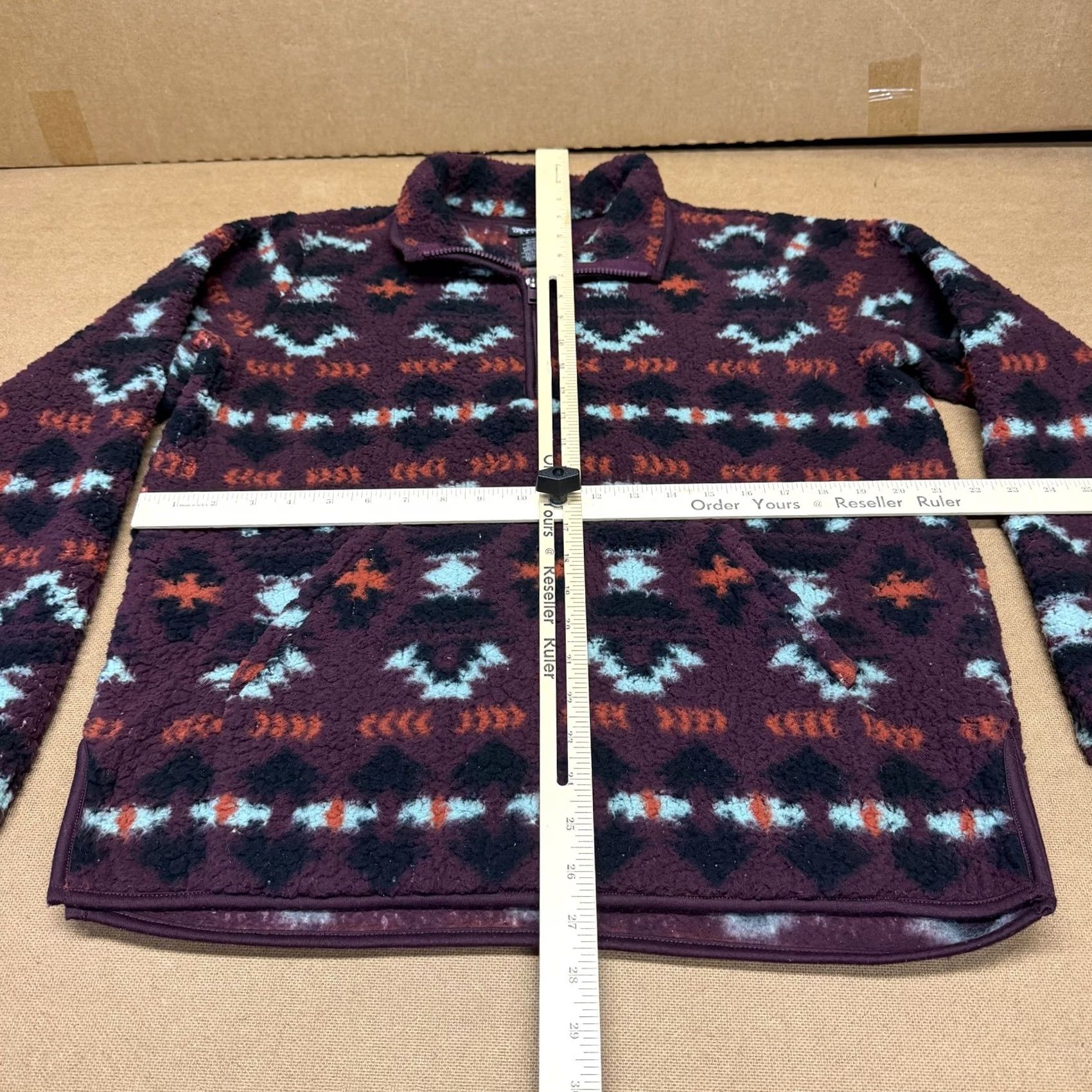 Wrangler Wrangler Retro Jacket Mens Medium Multicolor Fleece 1/4 Zip Southwestern Print Geometric Stand-Up Collar Size US M / EU 48-50 / 2 - 6 Thumbnail