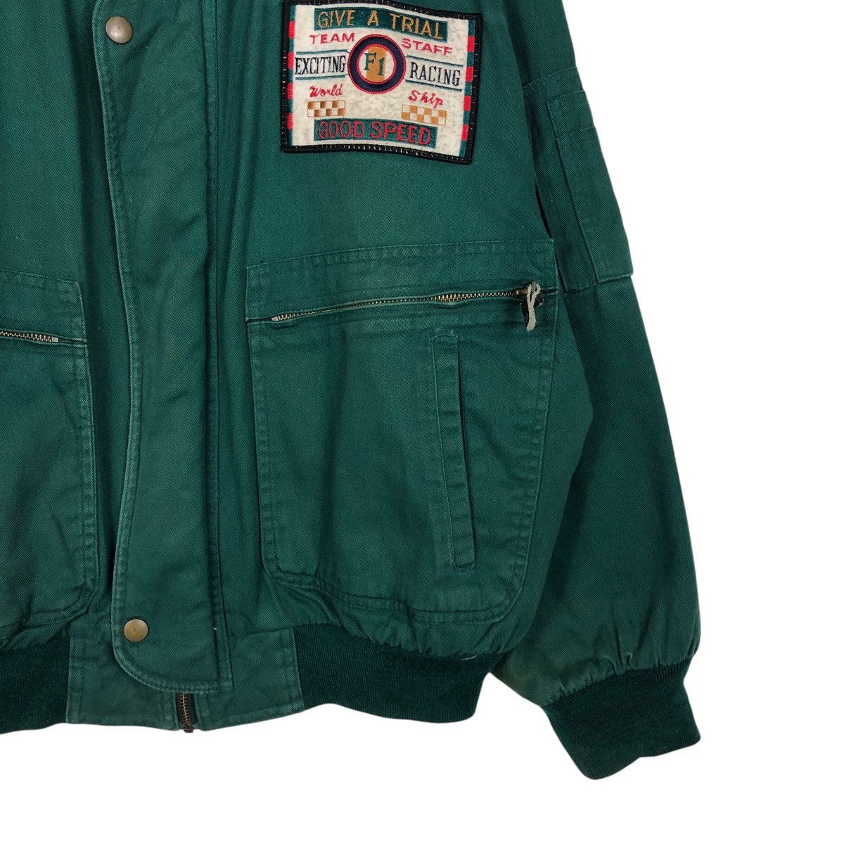 Japanese Brand 📌Vintage Bomber Jacket Team F1 Staff Racing Big Logo Size US M / EU 48-50 / 2 - 4 Thumbnail