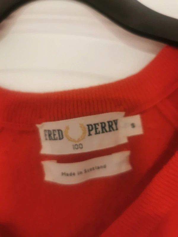 Fred Perry Vintage Fred Perry 100 red v neck jumper size small Size US S / EU 44-46 / 1 - 2 Thumbnail